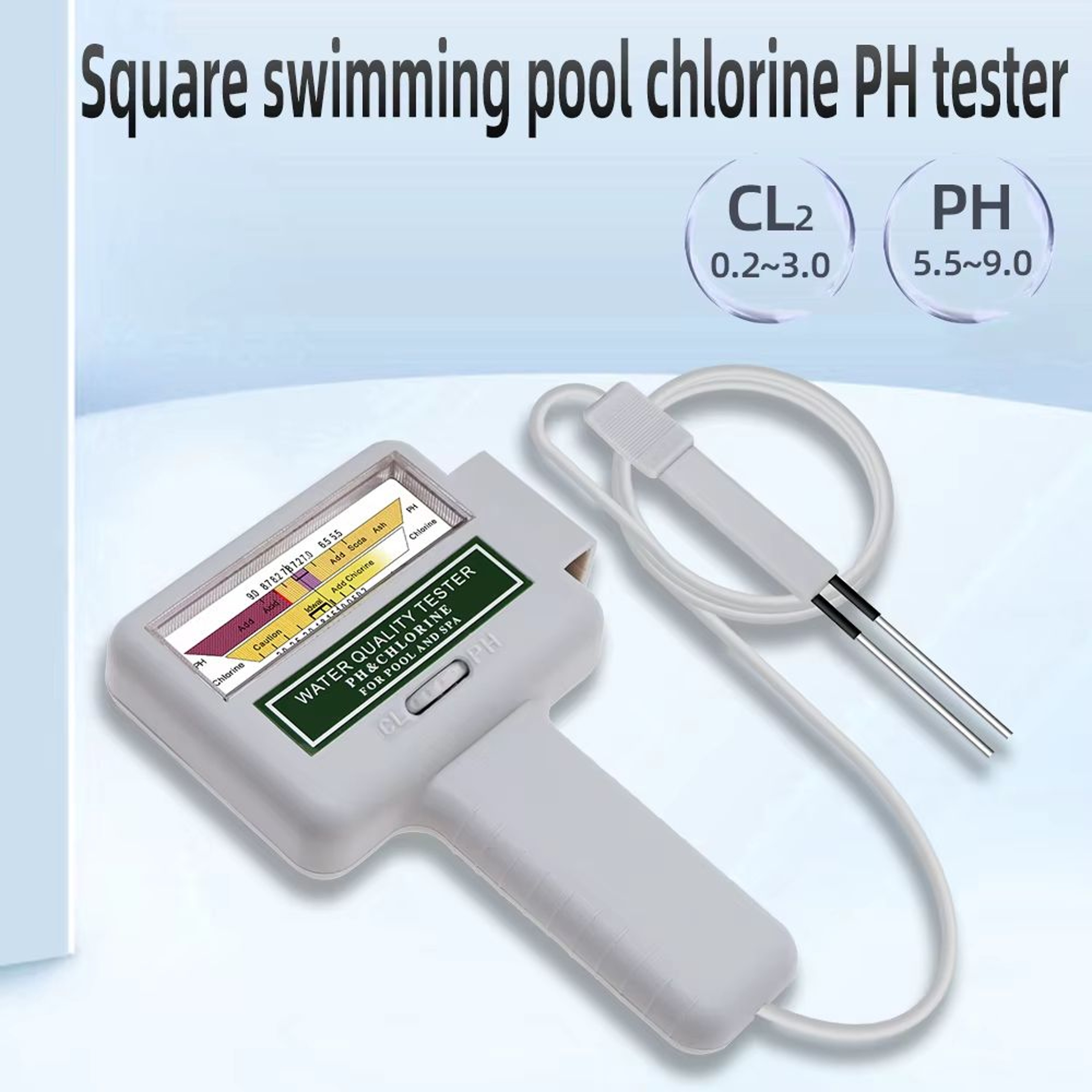 AquaCheck Pro 2in1 Digital PH And Chlorine Meter  Professional Water Quality Tester For Pools Spas  0