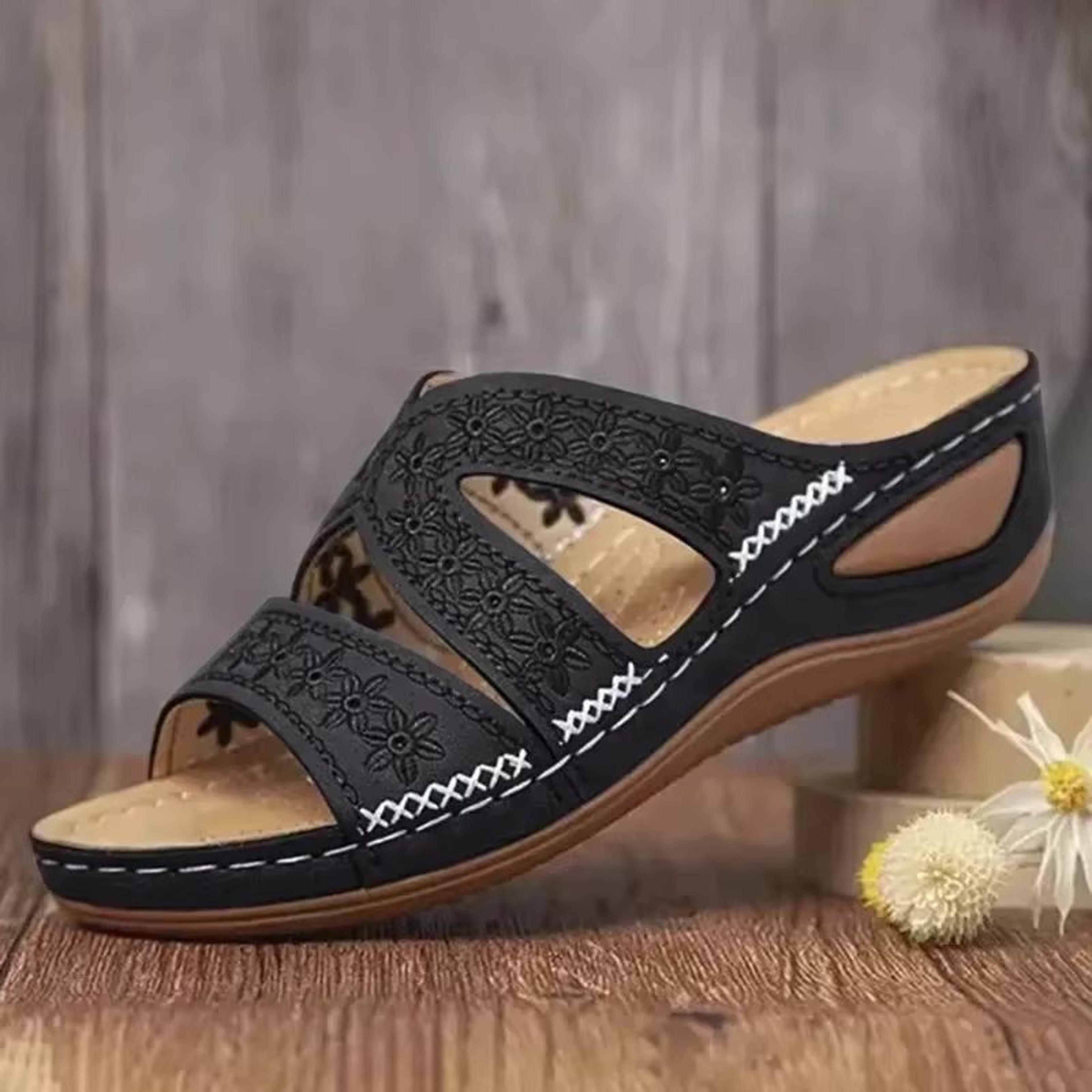 2024 Premium Orthopedic Wedge Sandals  Vintage Open Toe Comfort Platform For Women 0