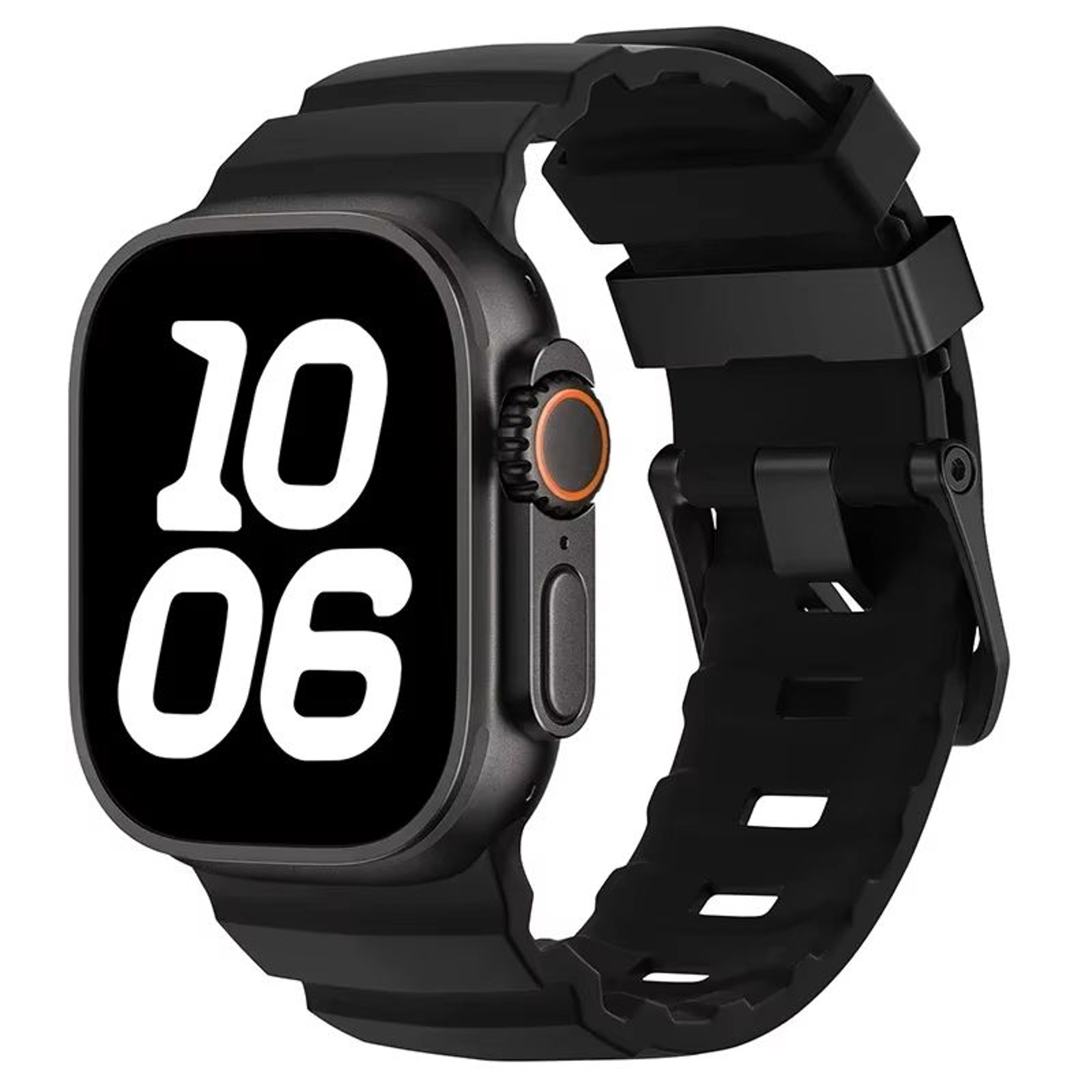 Sport Silicone Band With Titanium Buckle For Apple Watch Ultra 2 10 9 8 7 6 SE 5 4  Durable And Sty 10