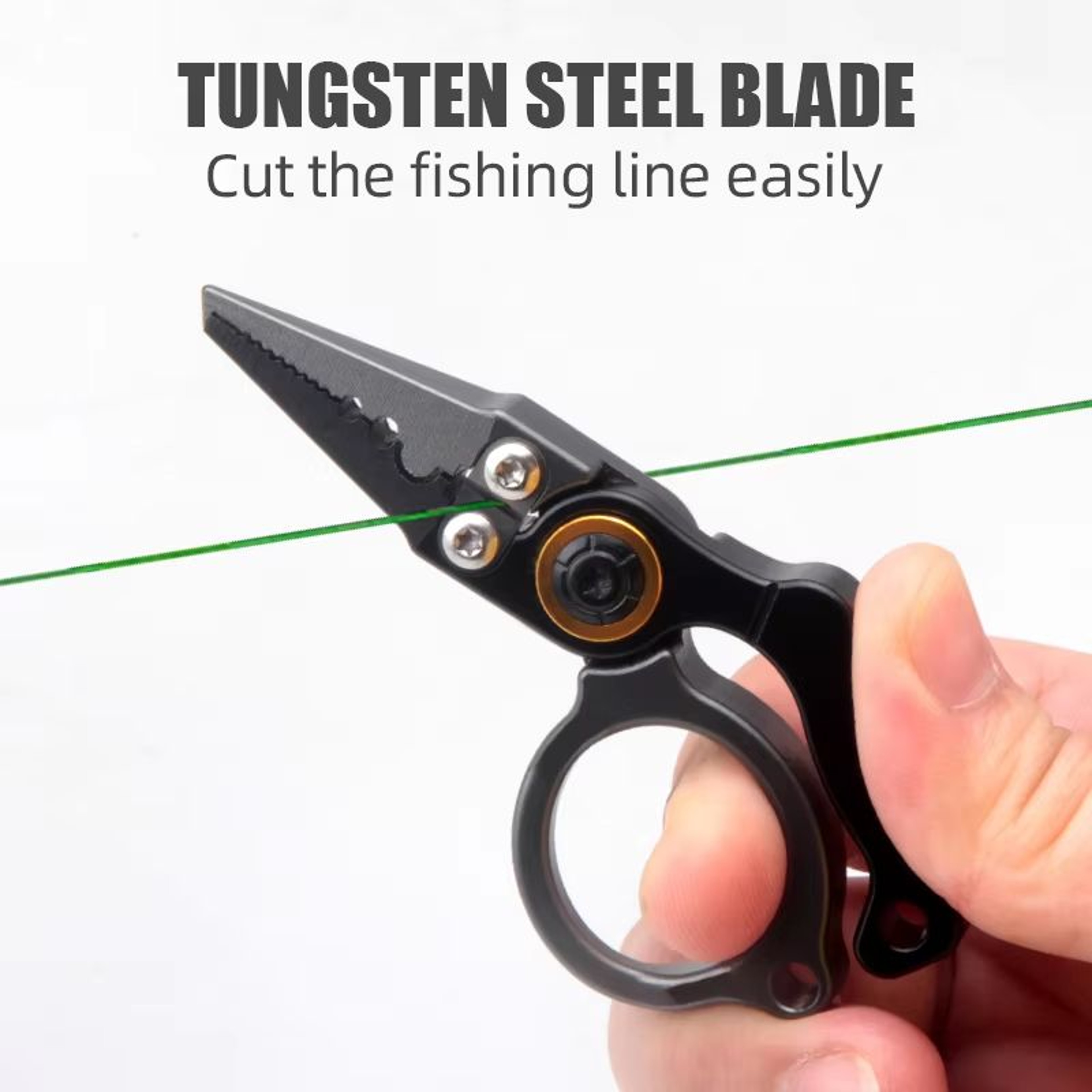 Booms Fishing X1 Aluminum Fishing Pliers  SaltwaterResistant Multitool With Hook Remover And Braide 4