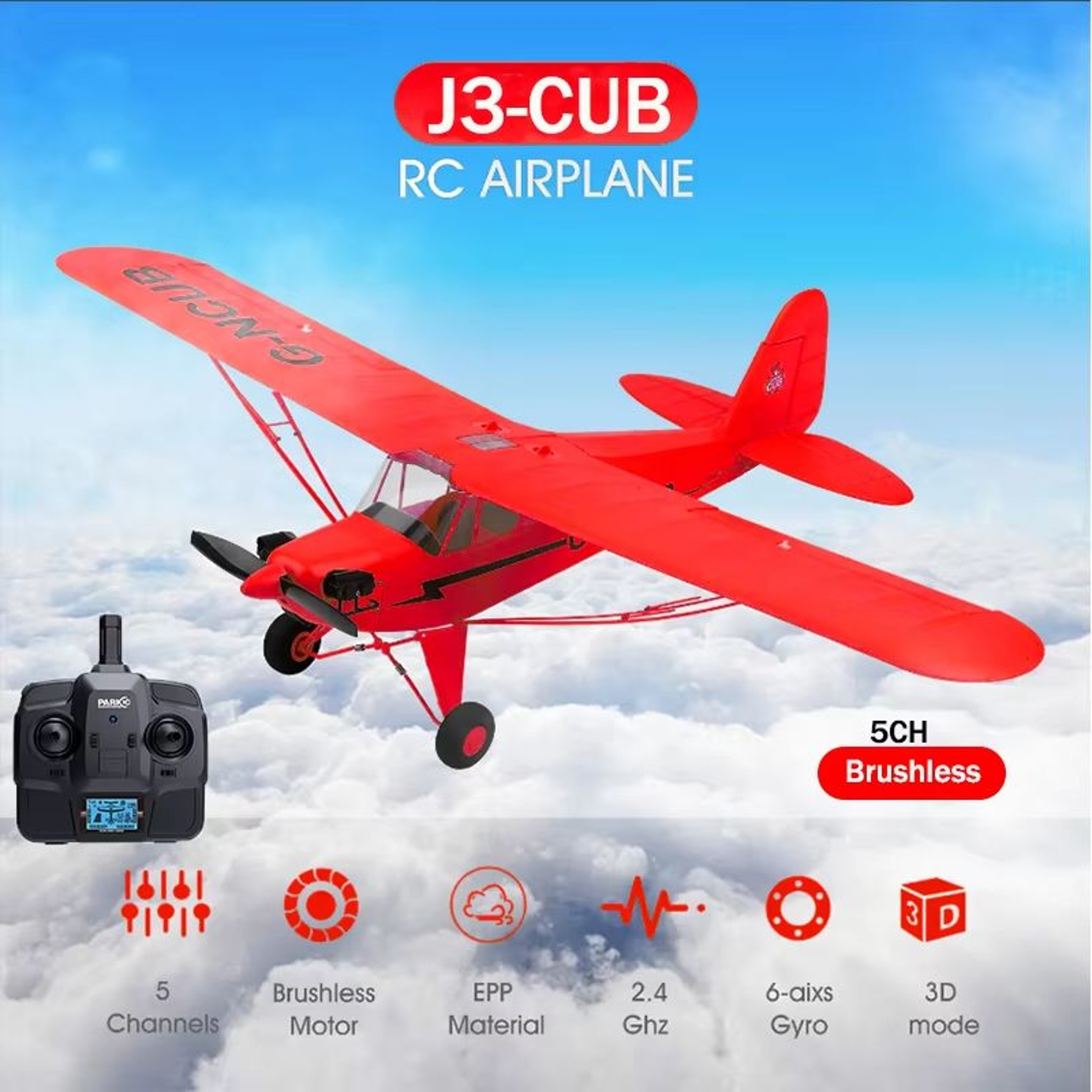 WLtoys A160 RC Plane 24G 5CH Brushless Fixed Wing Aircraft With 3D6G Flight Modes  Outdoor Remote C 1