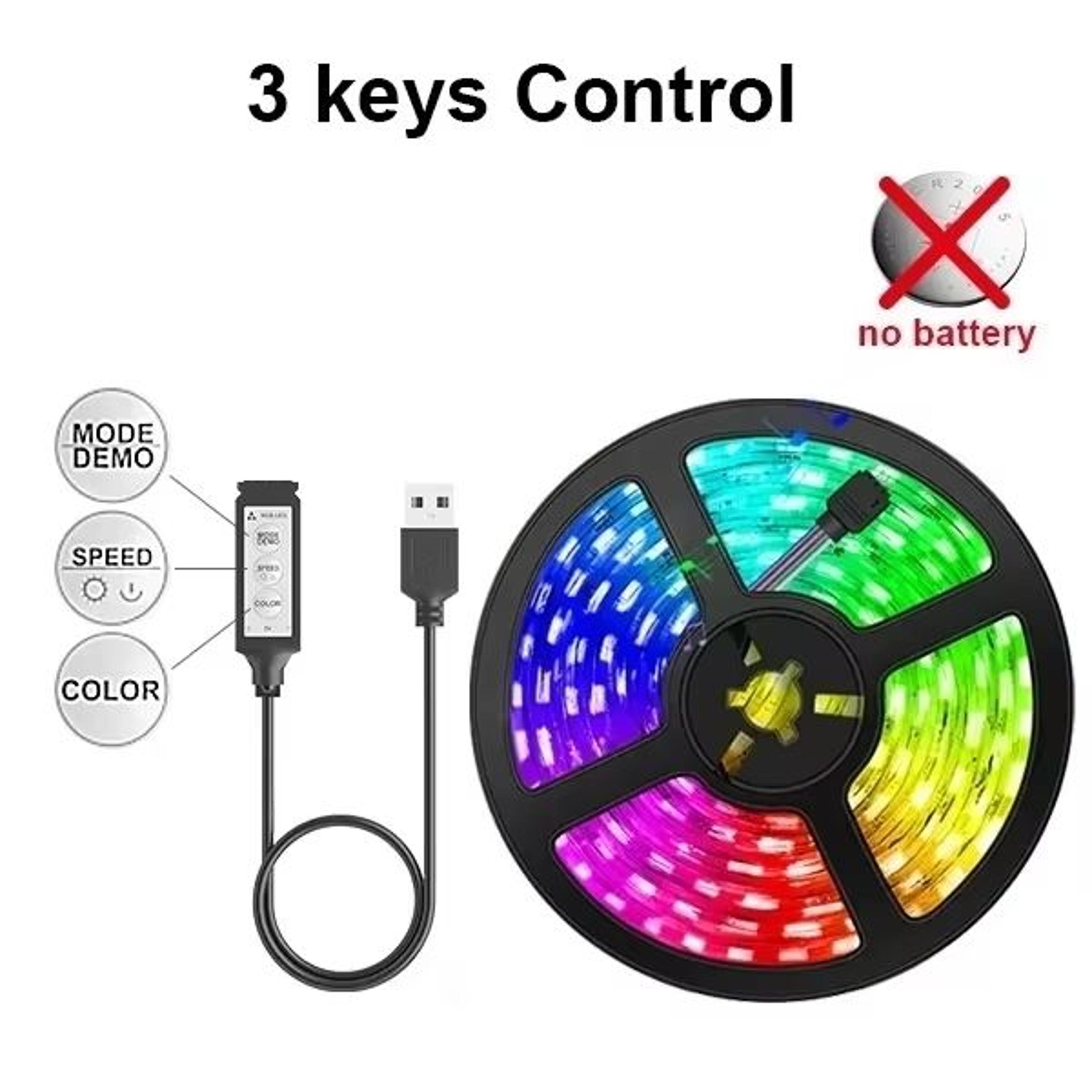 Smart RGB LED Strip Lights With Bluetooth  WiFi App Control  5V USB Powered 5050 Backlight For TV R 6
