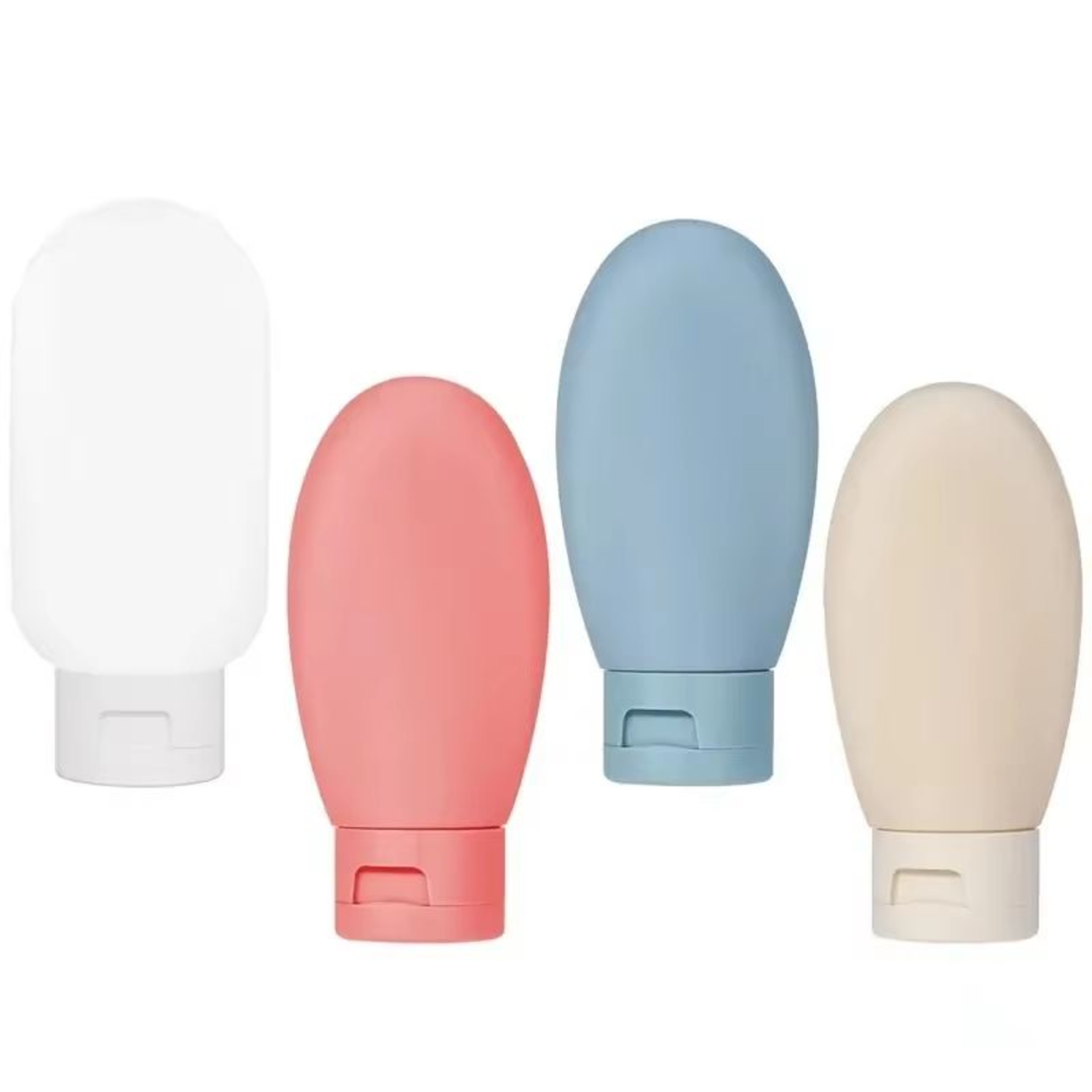 4Piece Refillable Travel Bottle Set  60ml Soft Lotion And Shampoo Squeeze Containers For OntheGo Co 2