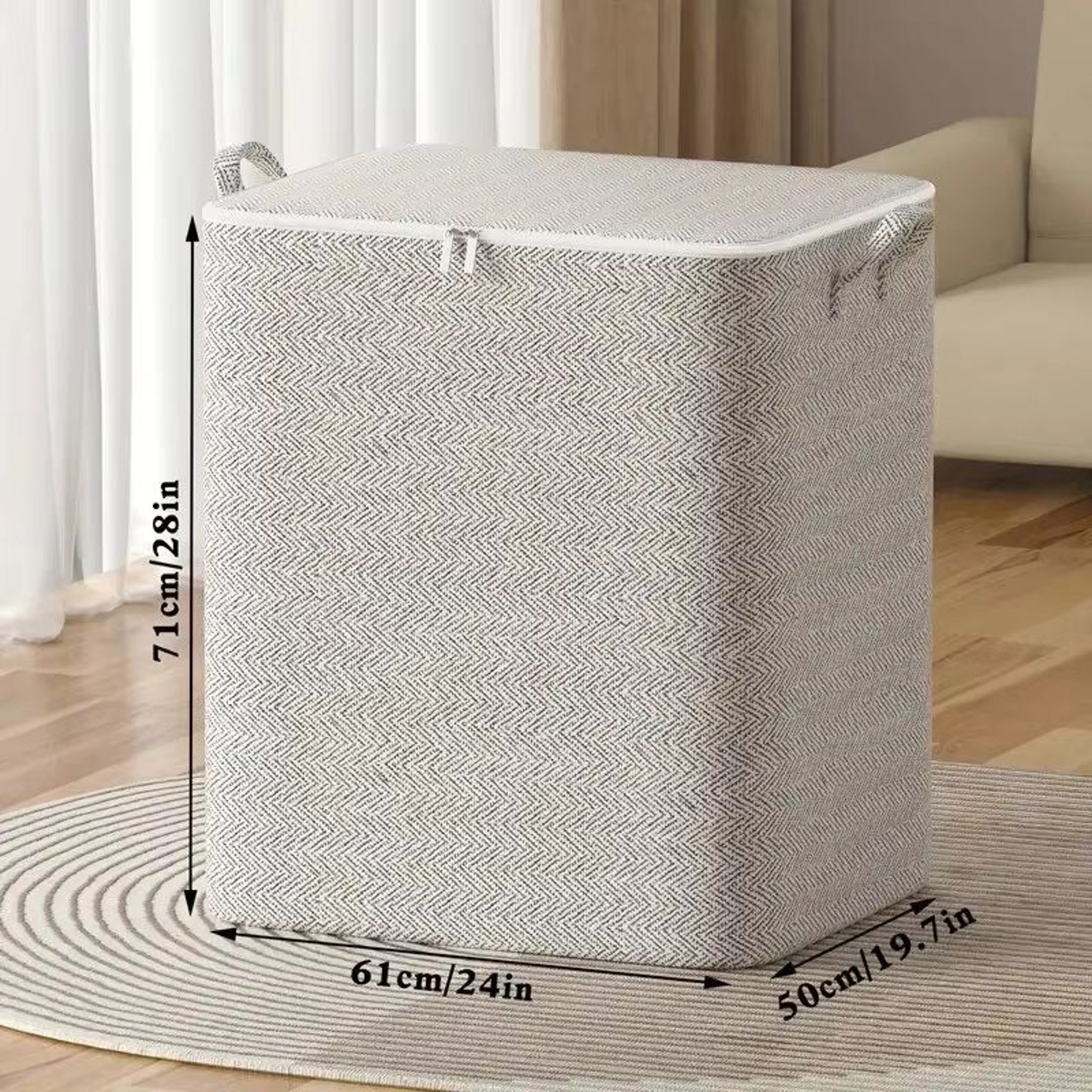 Large Capacity NonWoven Storage Bag  Foldable Closet Organizer For Clothes Quilts And Toys 9