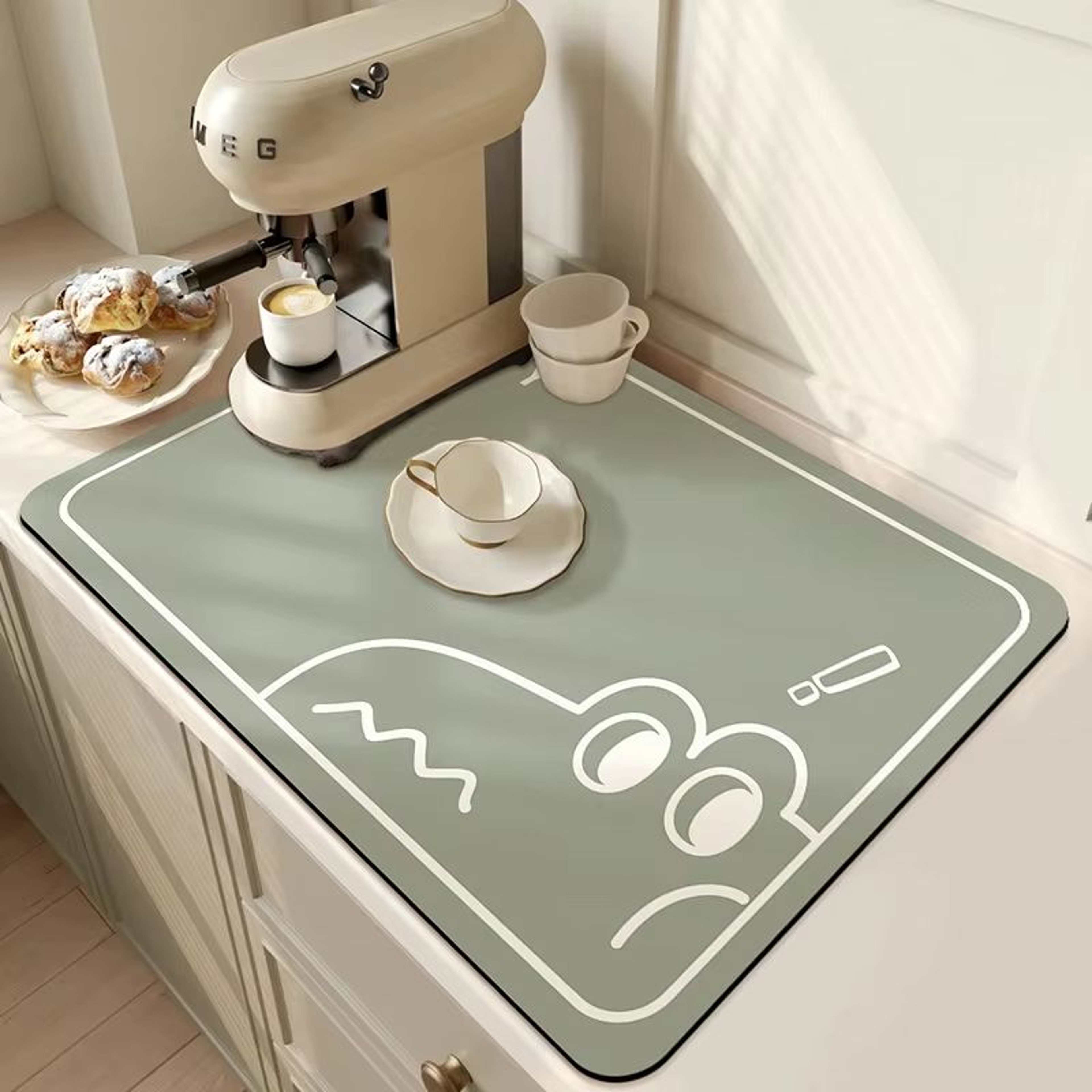 AquaDry Super Absorbent Kitchen Mat  QuickDry AntiSkid Dish Drying Pad For Sink Countertop  Bathroo 6
