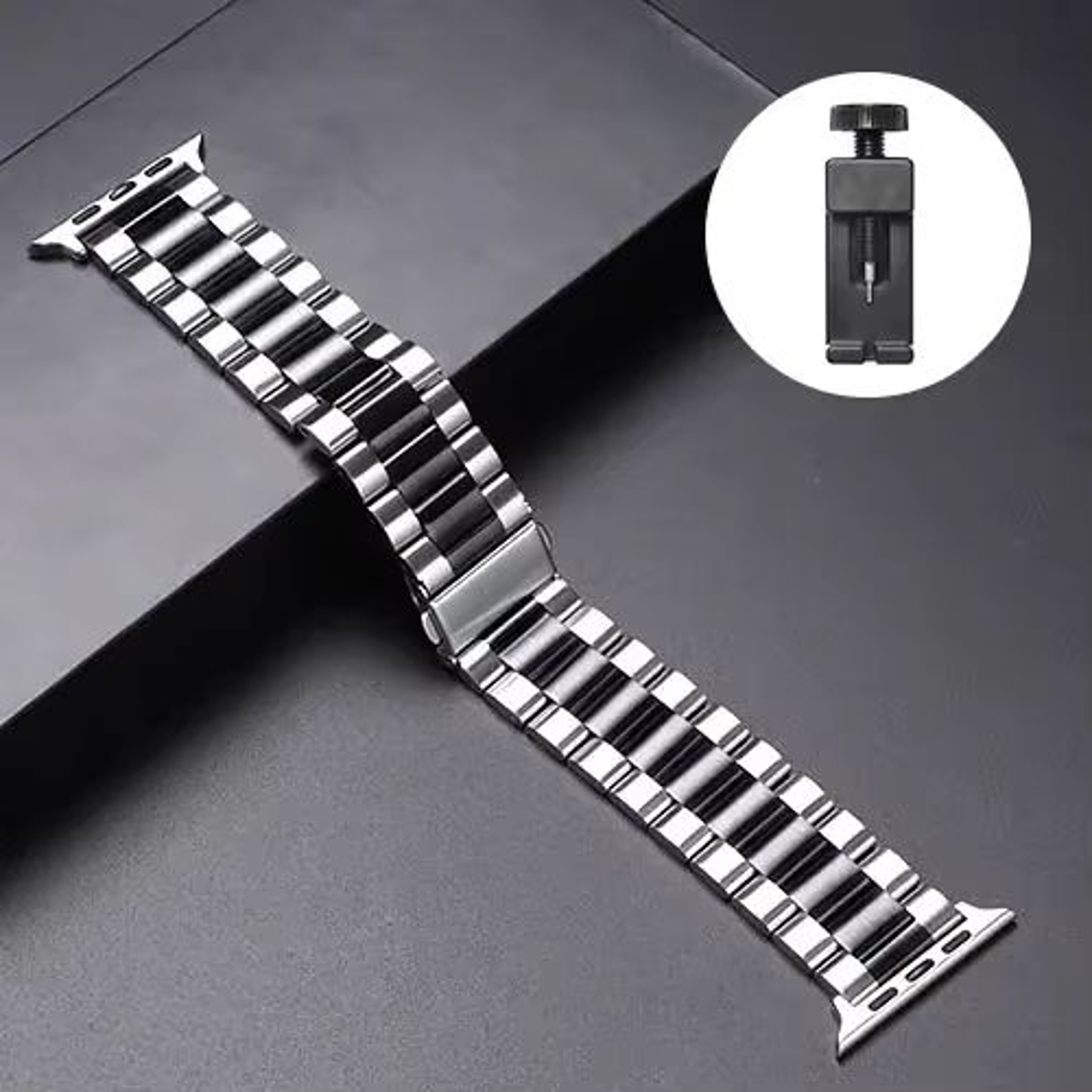 LuxeLink Stainless Steel Band For Apple Watch Ultra 321  Premium Metal Bracelet Strap For IWatch Se 18