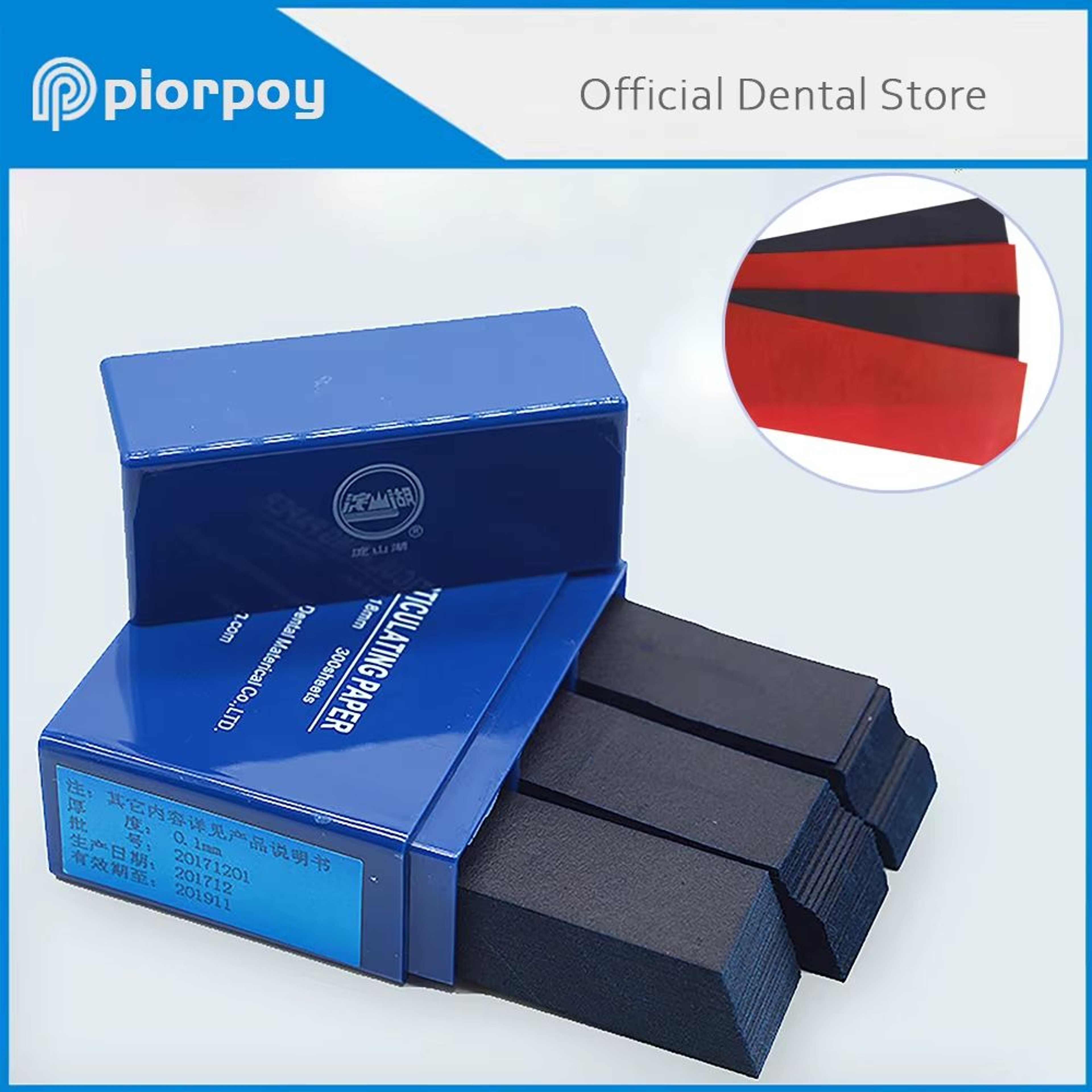 PIORPOY 300Pcs Dental Articulating Paper Strips  Occlusive Orthodontic Test Paper For Teeth Care Wh 0