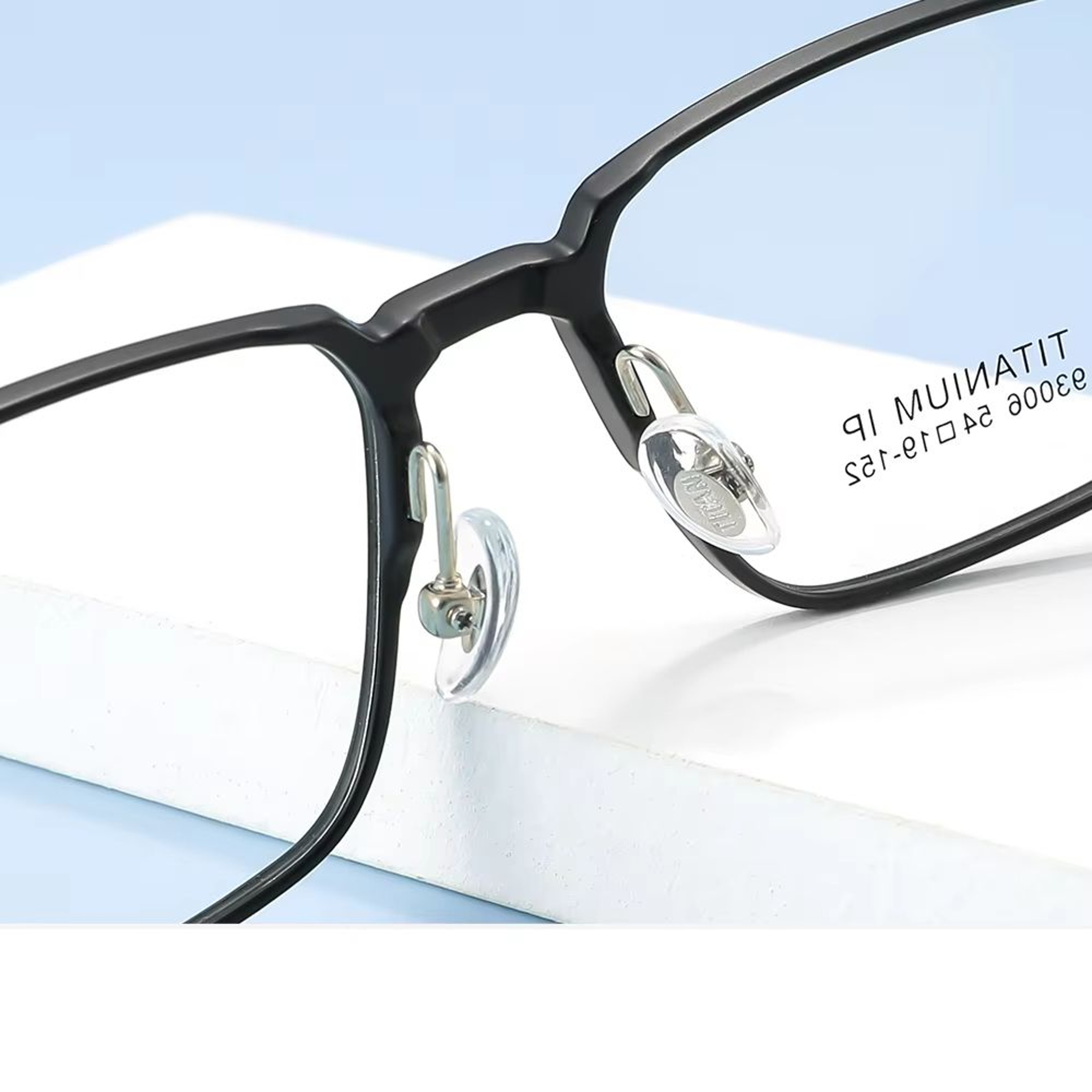 VIZION 3in1 Pure Titanium Glasses Frame  Full Rim Square Eyewear With Polarized ClipOn Sunglasses   3