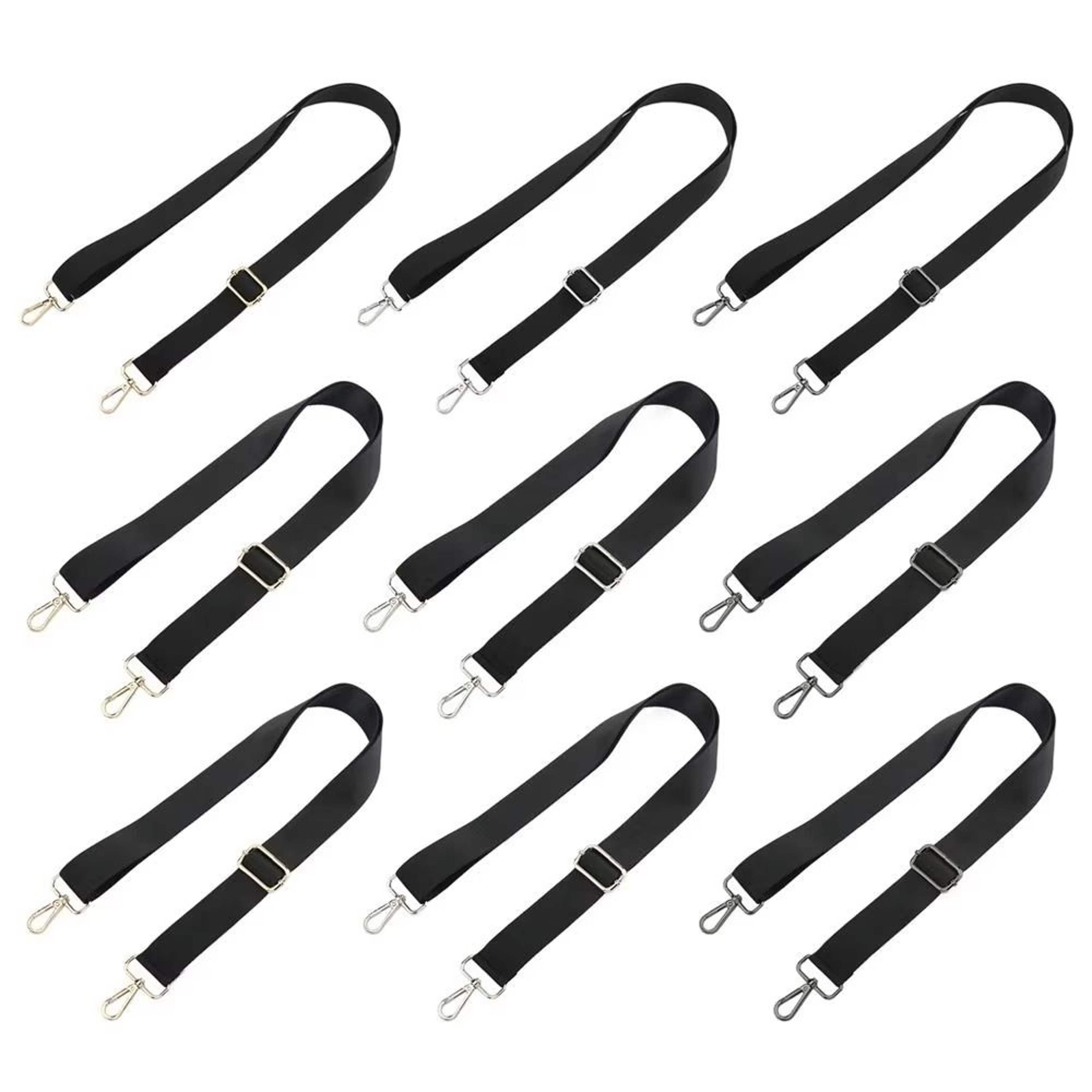 FlexStrap Adjustable Black Nylon Shoulder Bag Strap  Detachable Replacement Belt For Handbags Cross 1