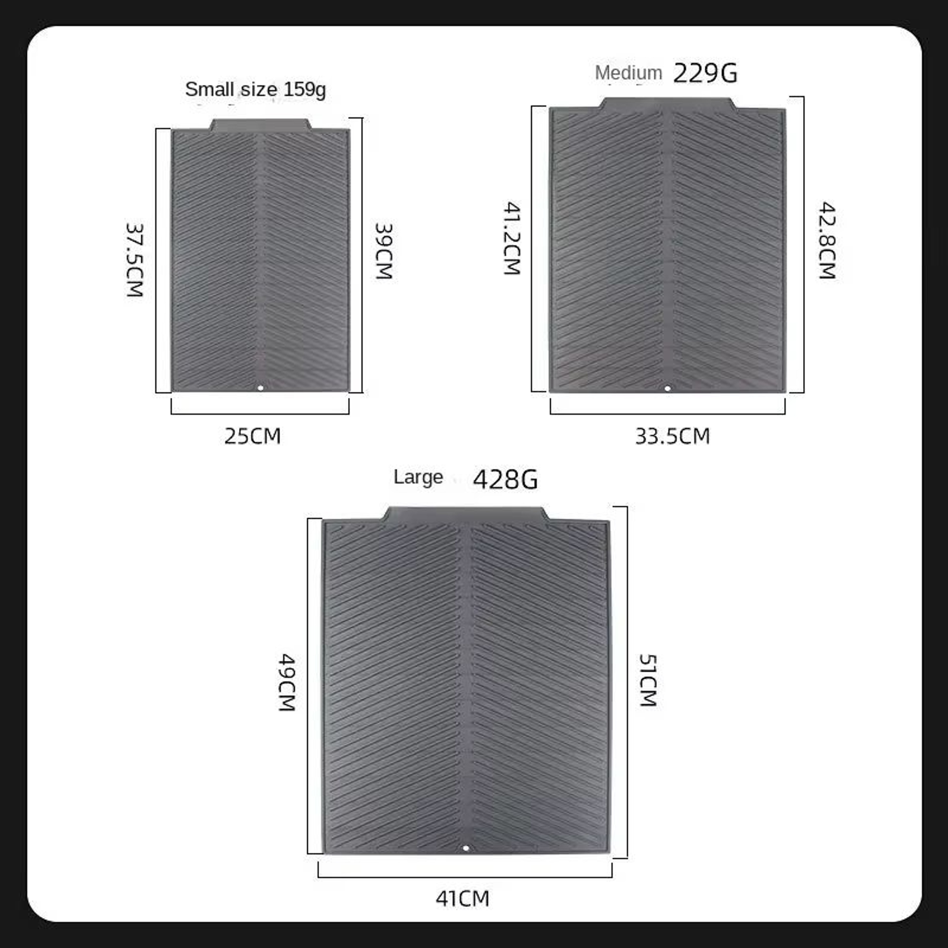 FlexiDry Silicone Drain Pad  NonSlip HeatResistant Dish Drying Mat  Kitchen Counter Protector 4