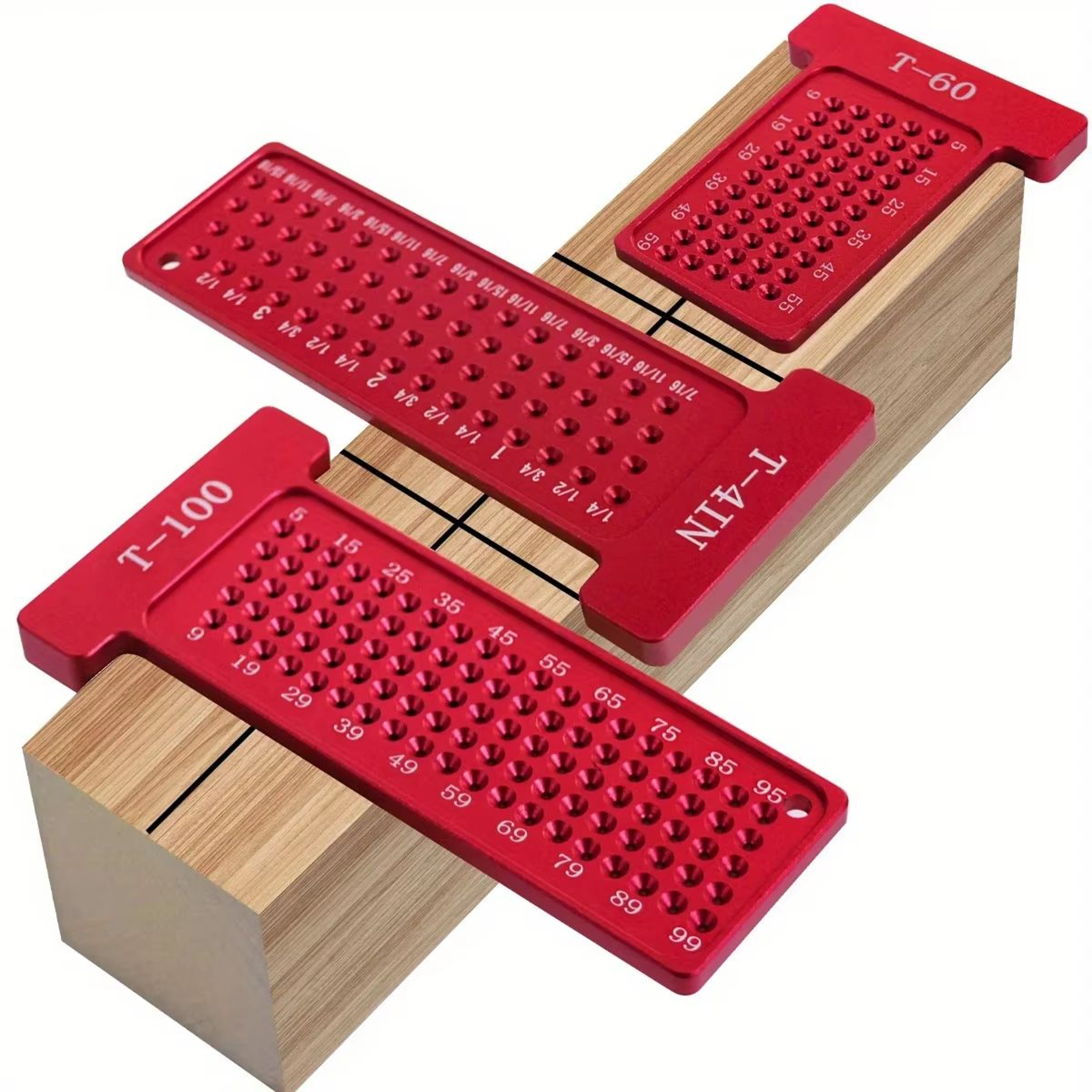 PrecisionPocket TSquare  Hole Scribing Gauge  Metric  Inch Layout Ruler 0