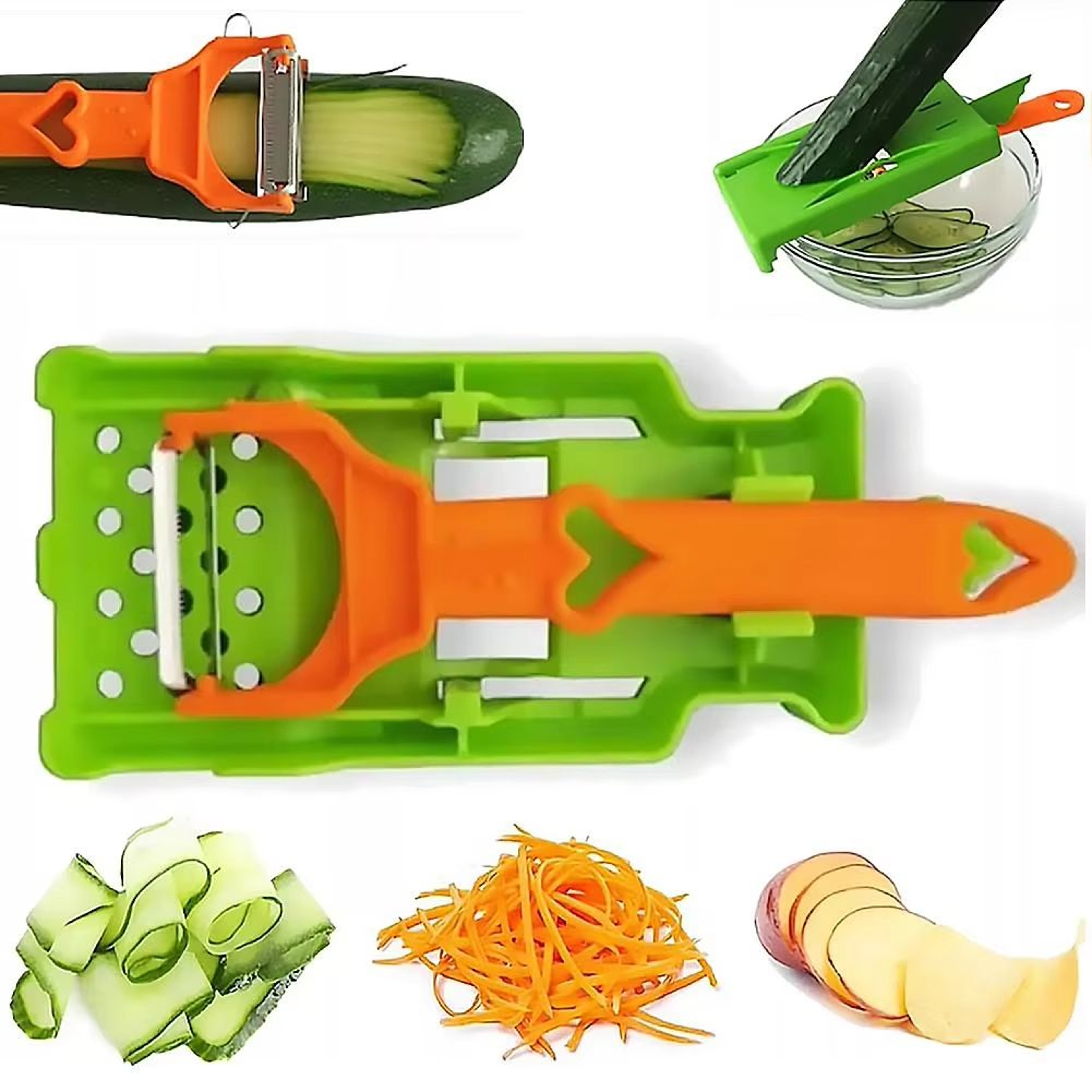 Cocororo Multifunctional Fruit And Vegetable Peeler With Juicer  Dual Blade Zest And Strip Peeler F 1