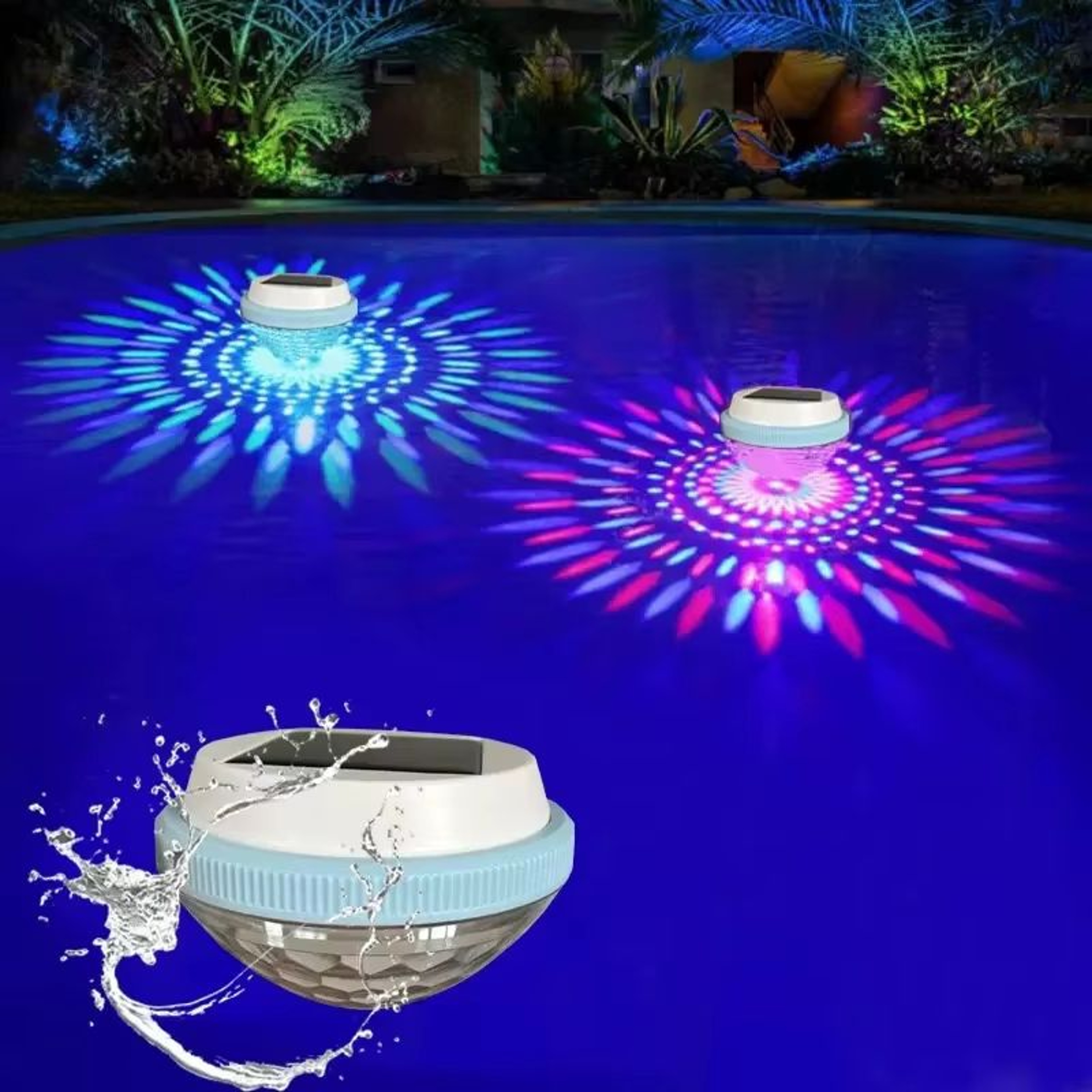 Solar Floating Pool Light  Colorful LED Waterproof Light With Automatic Day Charging  Night Illumin 0