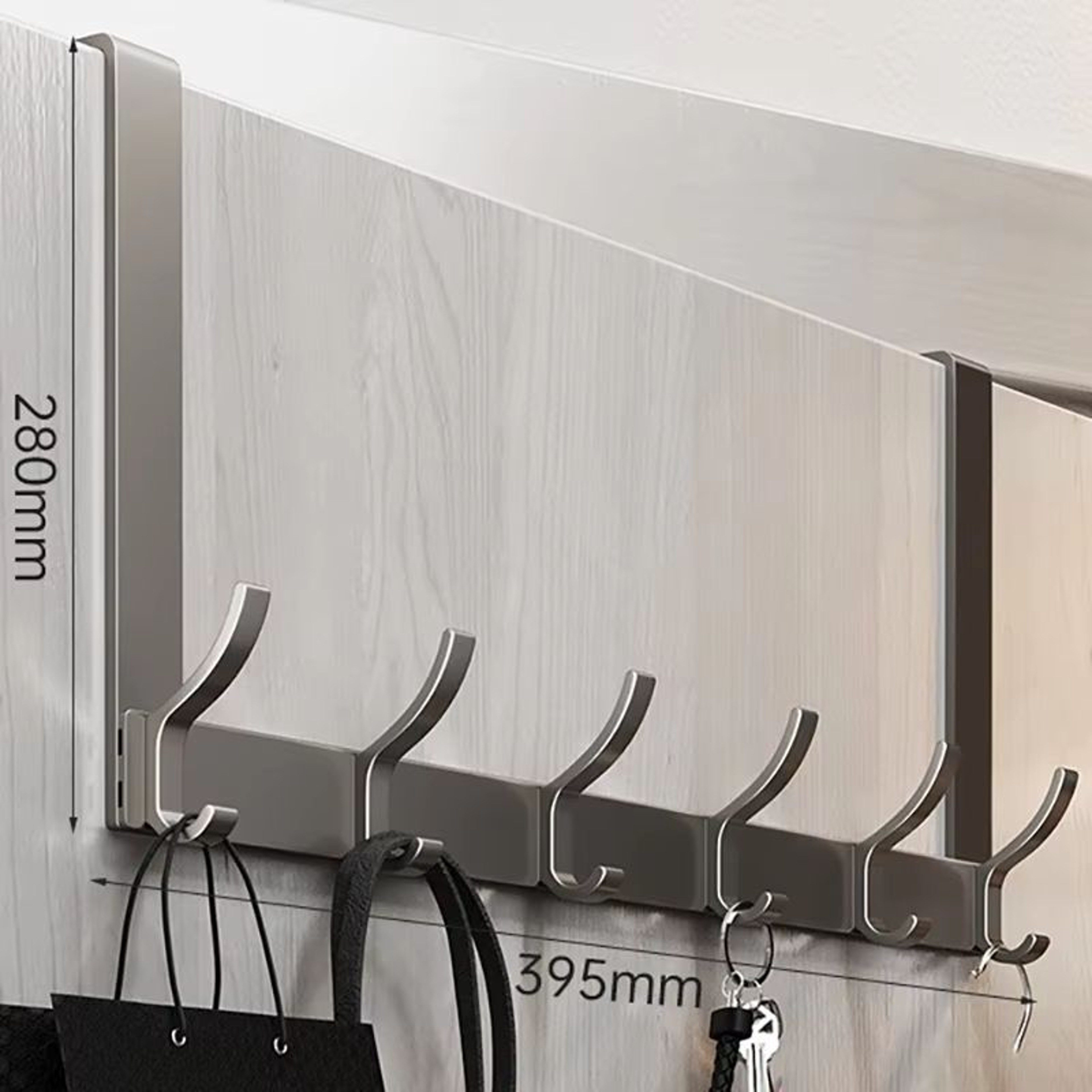 OvertheDoor Hook Organizer Rack  SpaceSaving Clothes Coat And Towel Hanger For Bathroom Or Bedroom 14