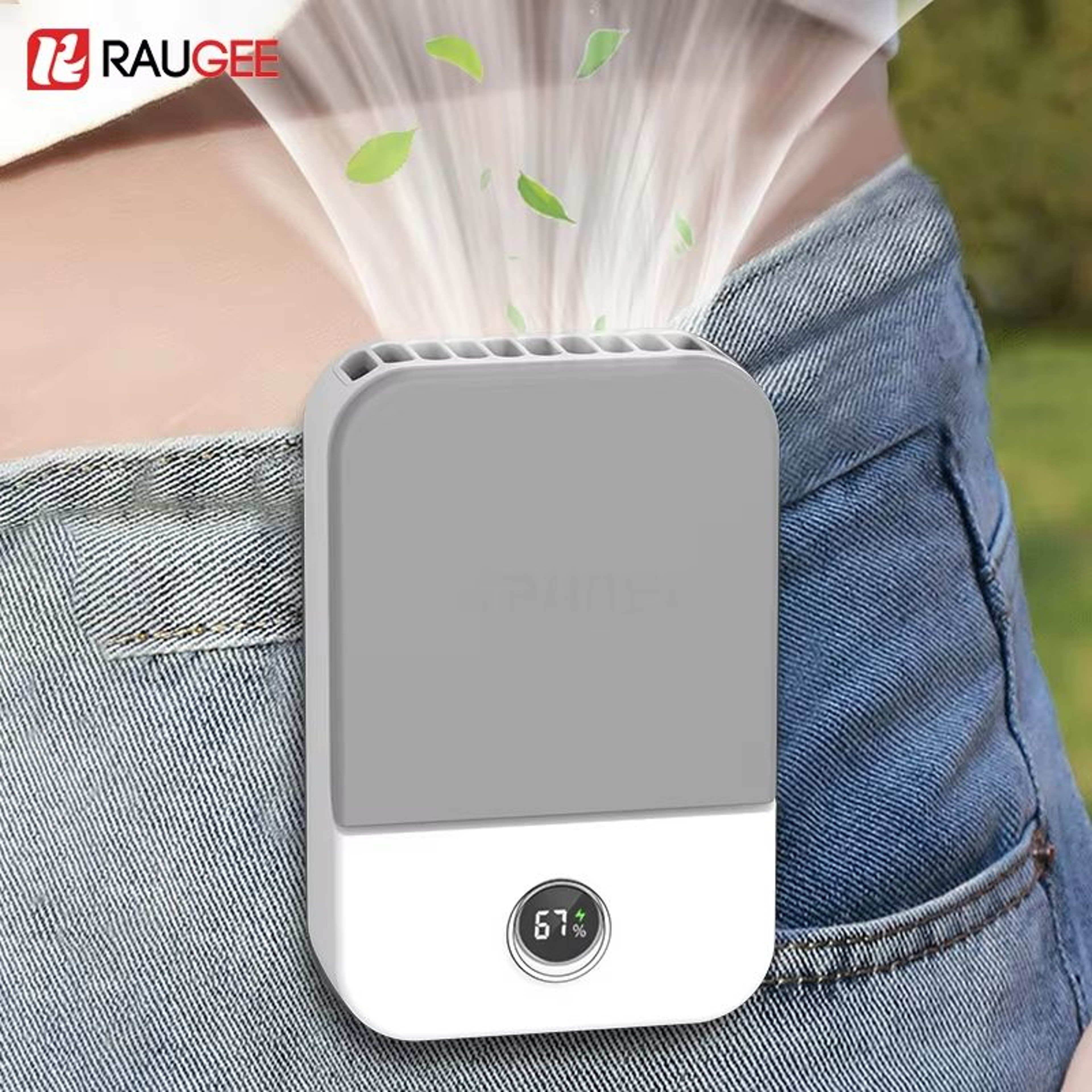 Portable Waist And Neck Fan  3Speed Bladeless Outdoor Cooling Fan With 2000mAh Rechargeable Battery 0