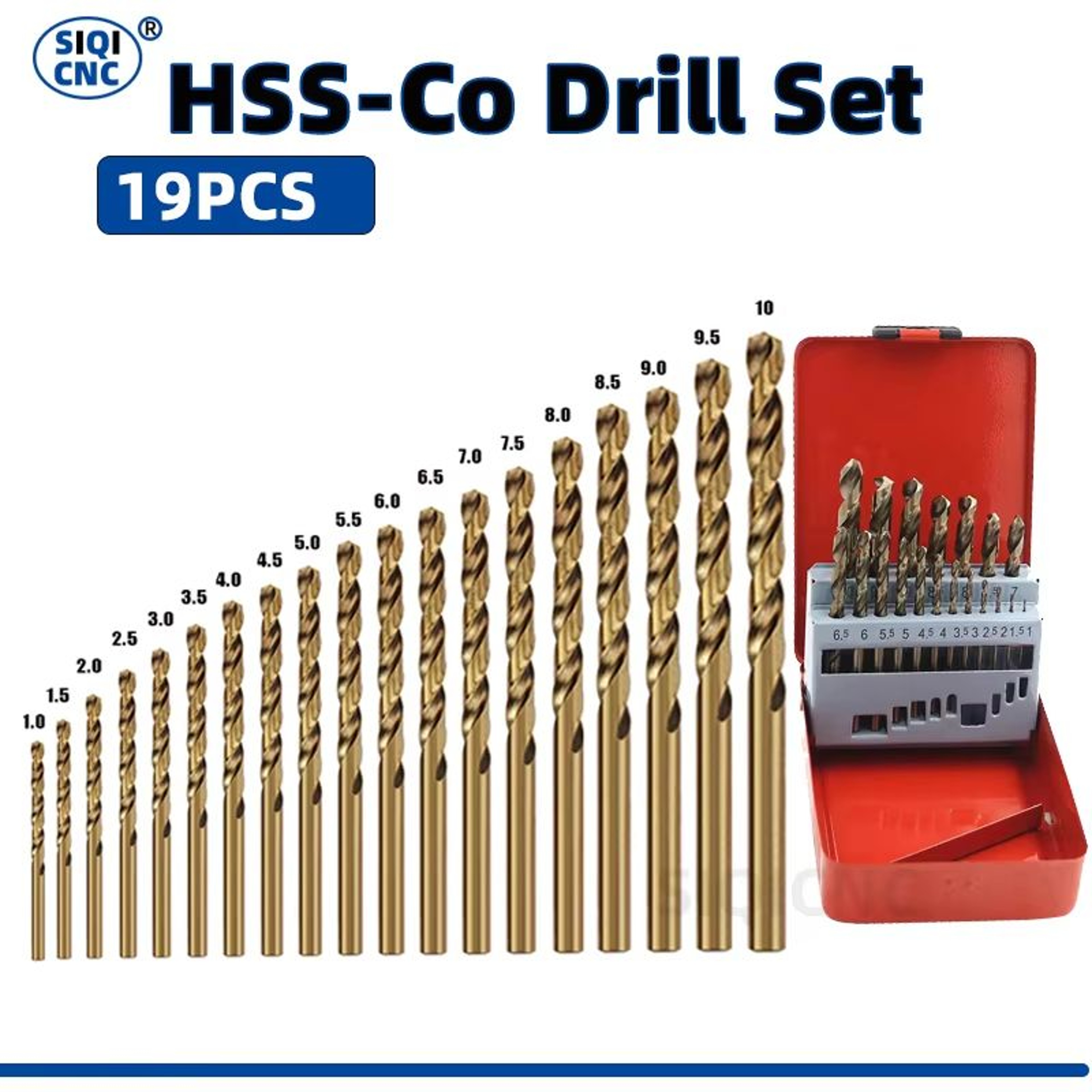 UltimateCut M35 Cobalt High Speed Steel Twist Drill Bit Set  Precision Metal  Stainless Steel Drill 0