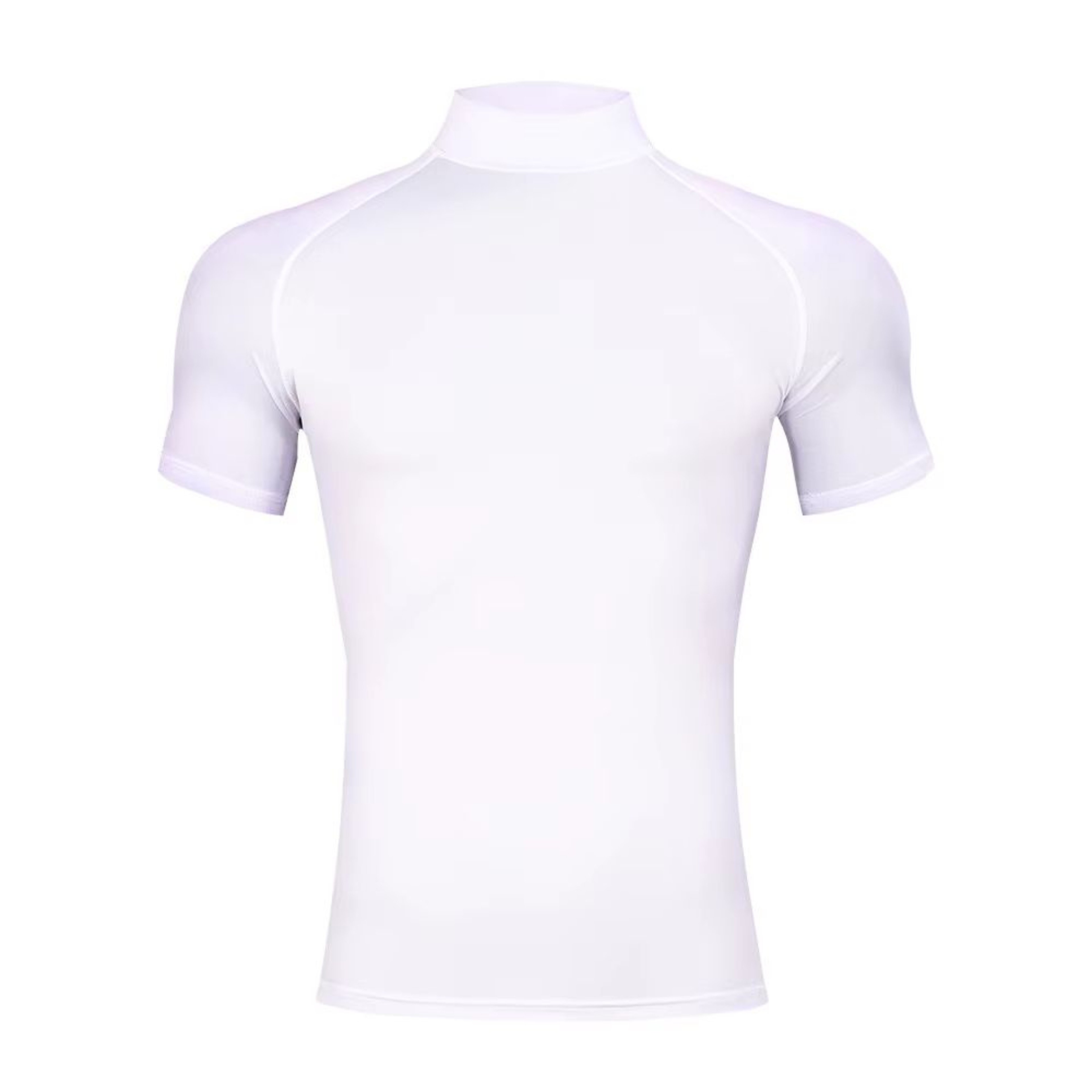 Mens Compression Turtleneck Workout Shirt  QuickDry TightFit Gym TShirt For Bodybuilding Running  F 7