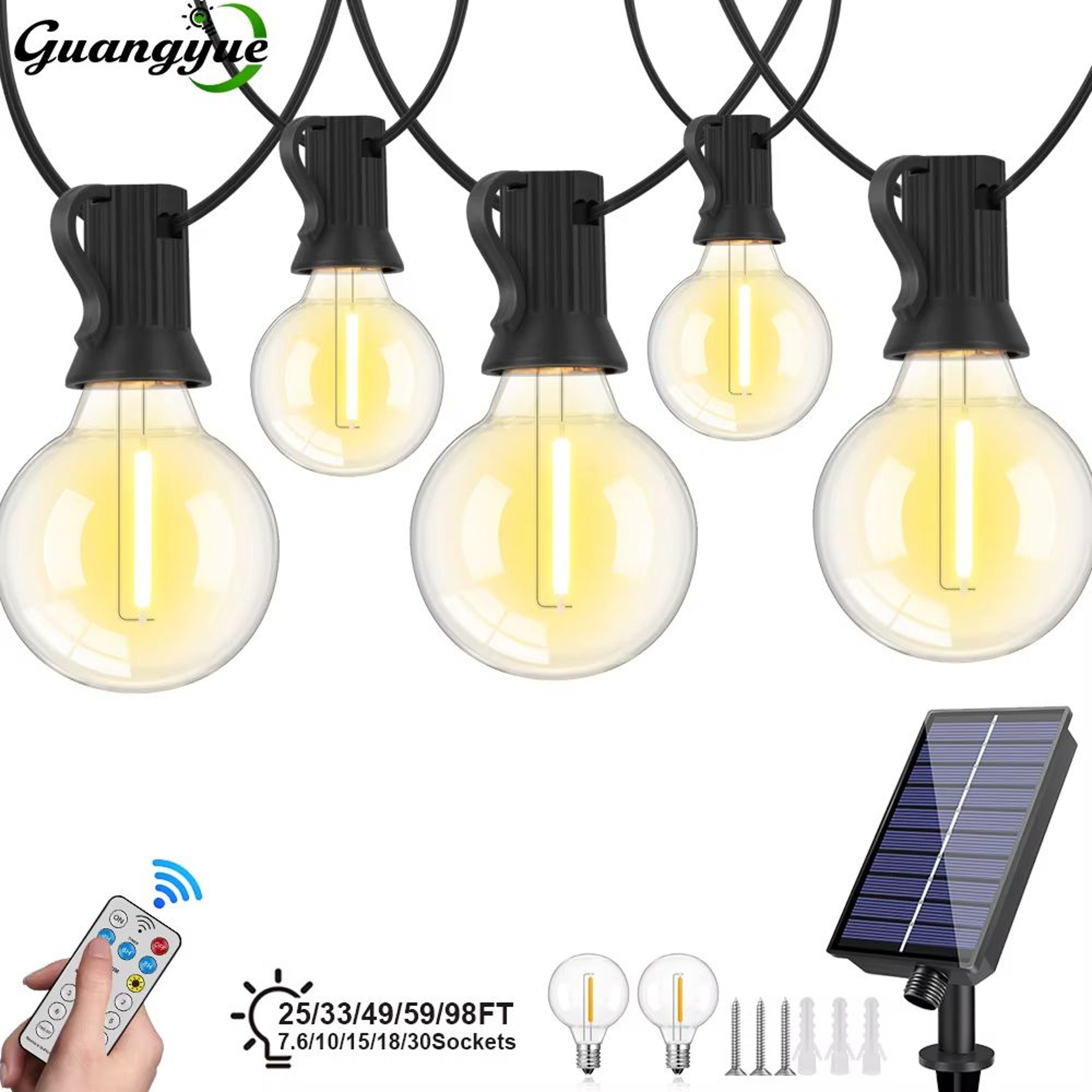 G40 Solar String Lights  Waterproof Outdoor Globe Lights For Garden Patio And Backyard Ambiance 0