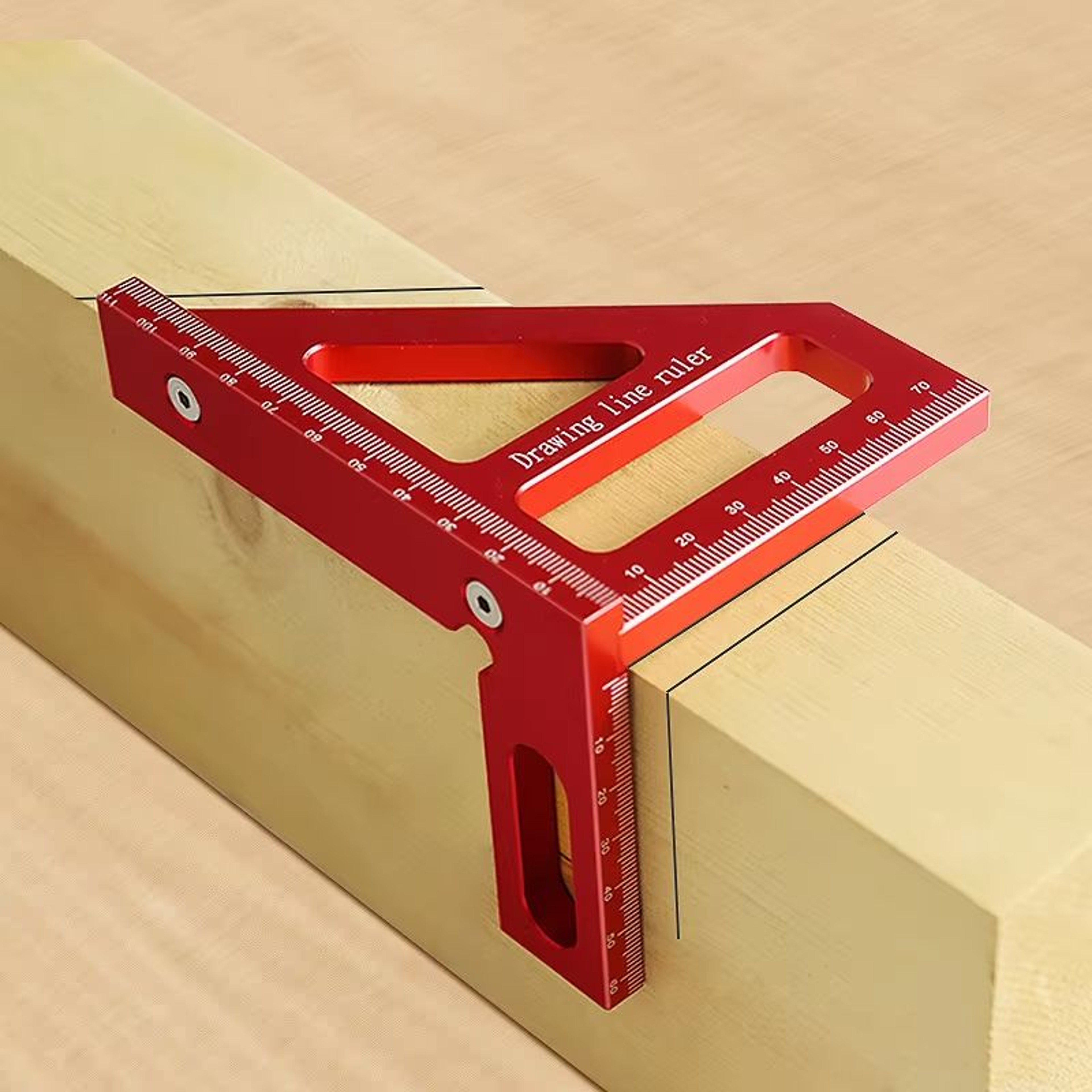 Precision Aluminum Alloy Woodworking Square Protractor  HighAccuracy Miter Triangle Ruler For Engin 0