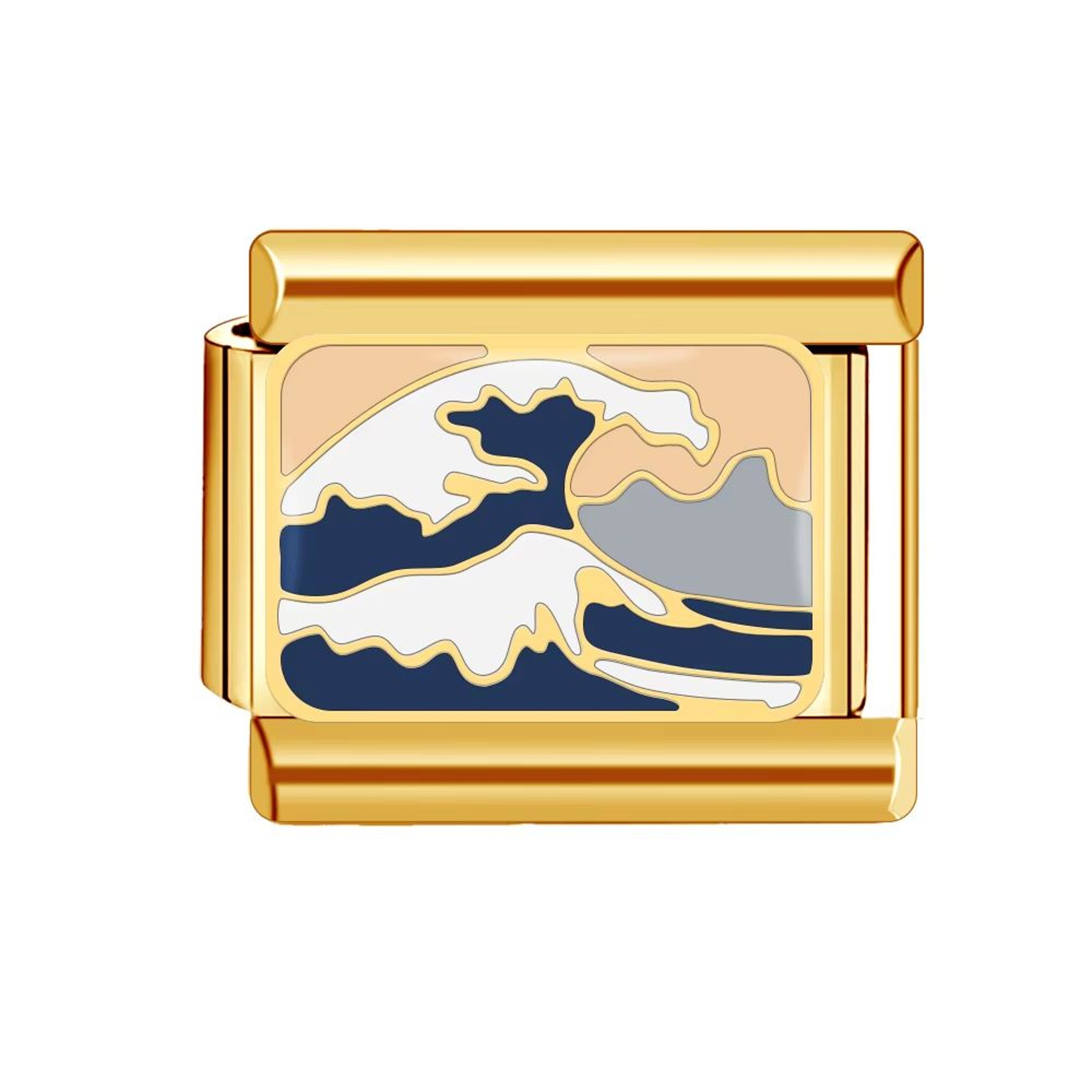 Italian Charm Bracelet  9mm Gold DIY Luxury Ocean  Beach Design 15