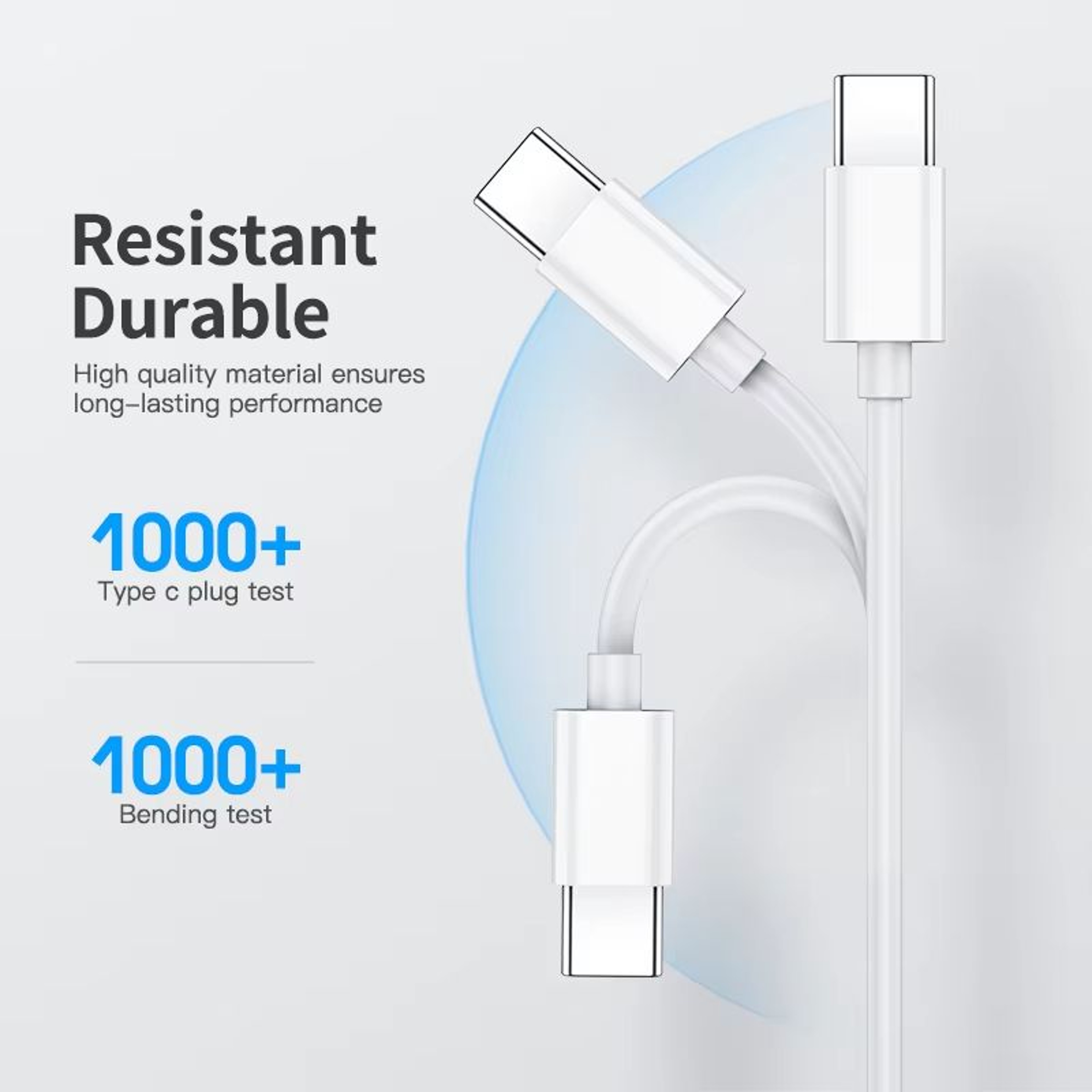 100W USBC To USBC PD Fast Charging Cable  HighSpeed TypeC Power Delivery Cord For IPhone 15 Pro Max 2