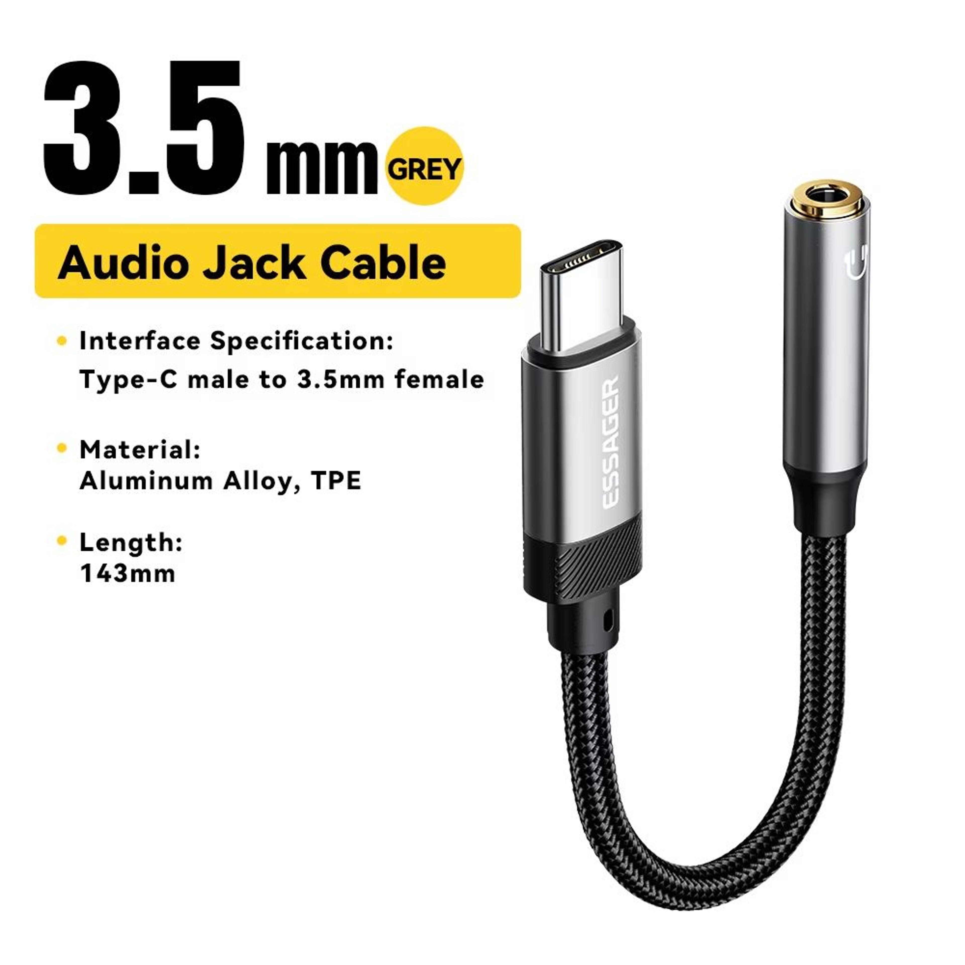 Essager Lightning  USBC To 35mm Audio Adapter  HighFidelity Headphone Connector 7
