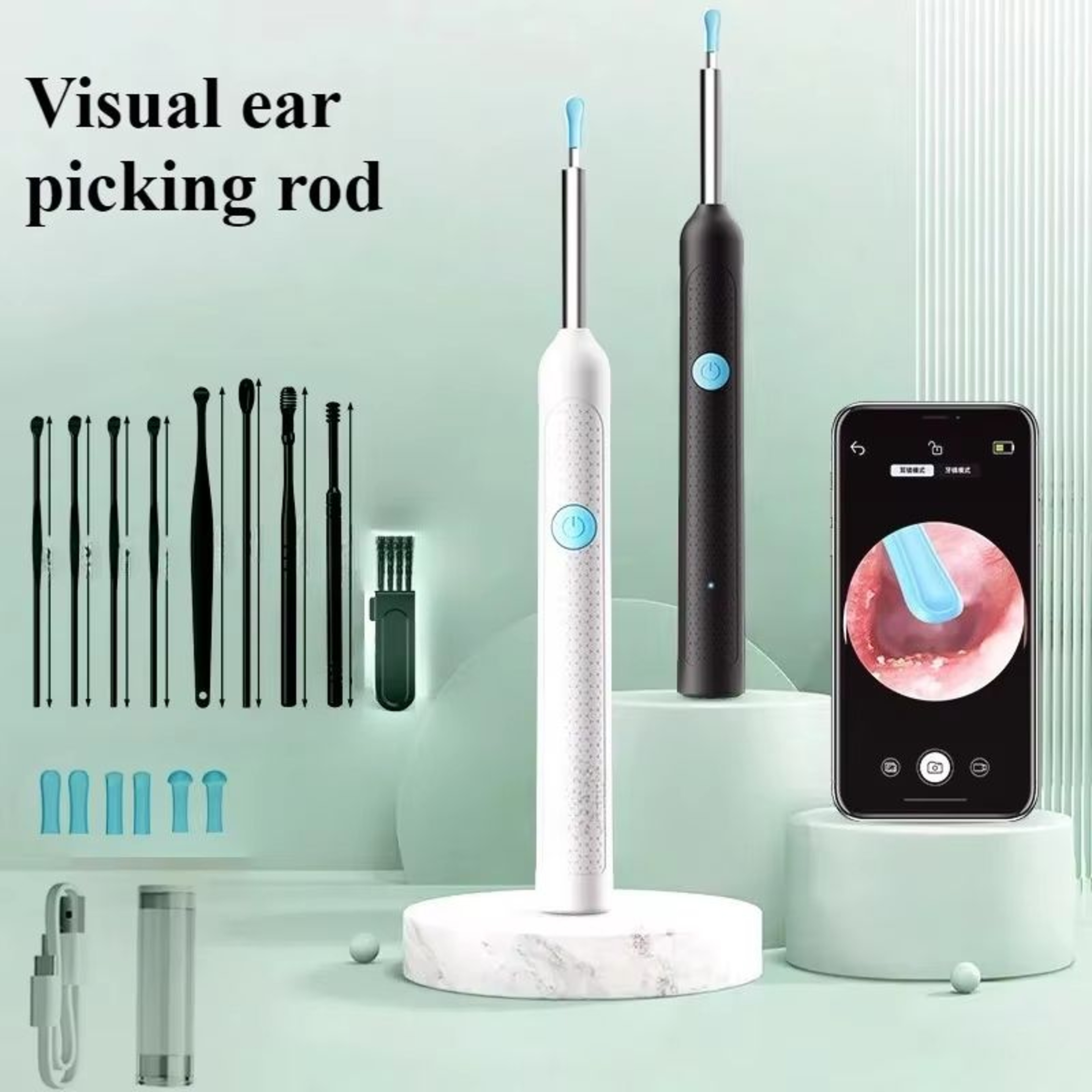 Smart Visual Ear Sticks Otoscope  Mini Camera Ear Wax Removal  Health Care Tool 0