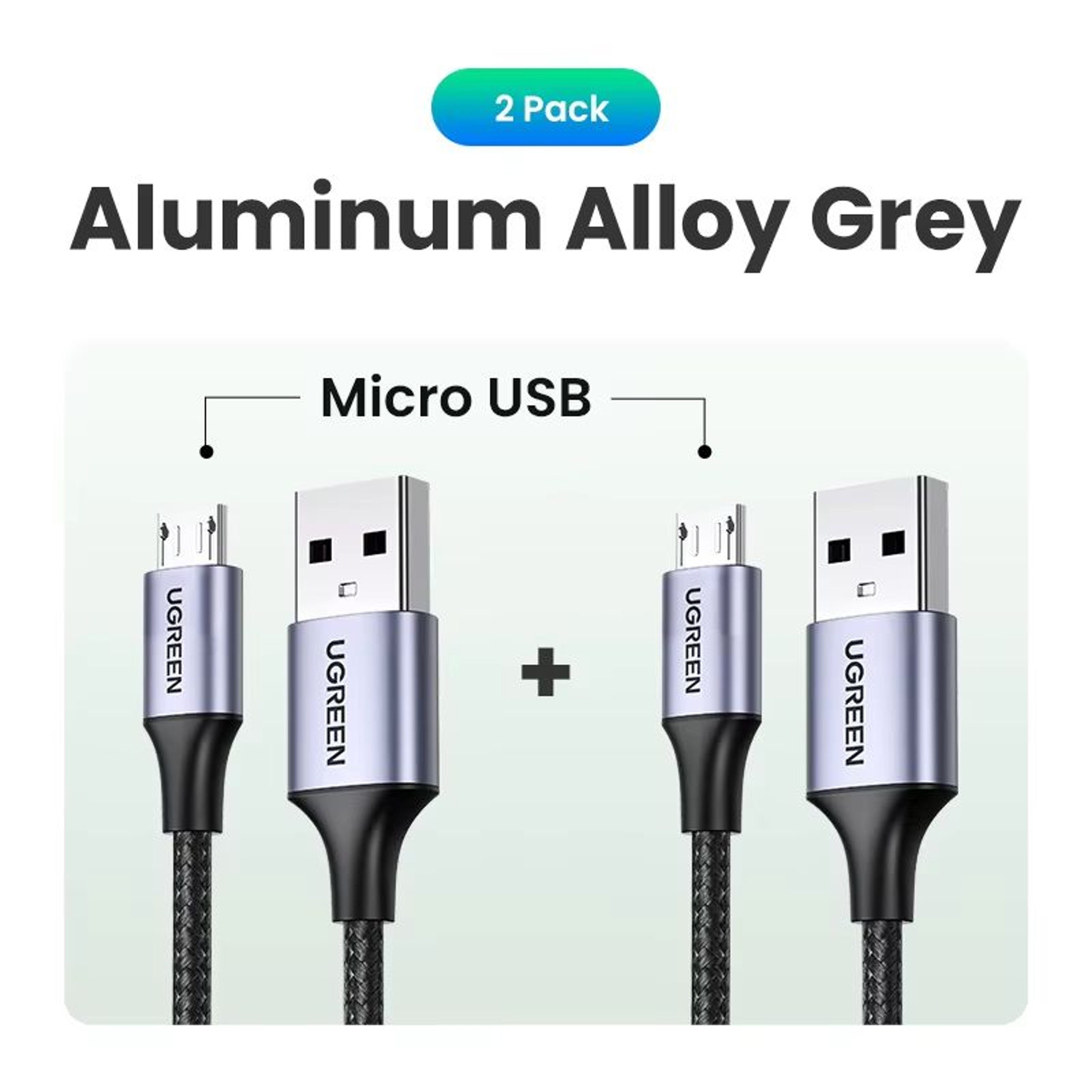 Ugreen Fast Charging Micro USB  USBC Nylon Cable  2A Durable Data Charger 11