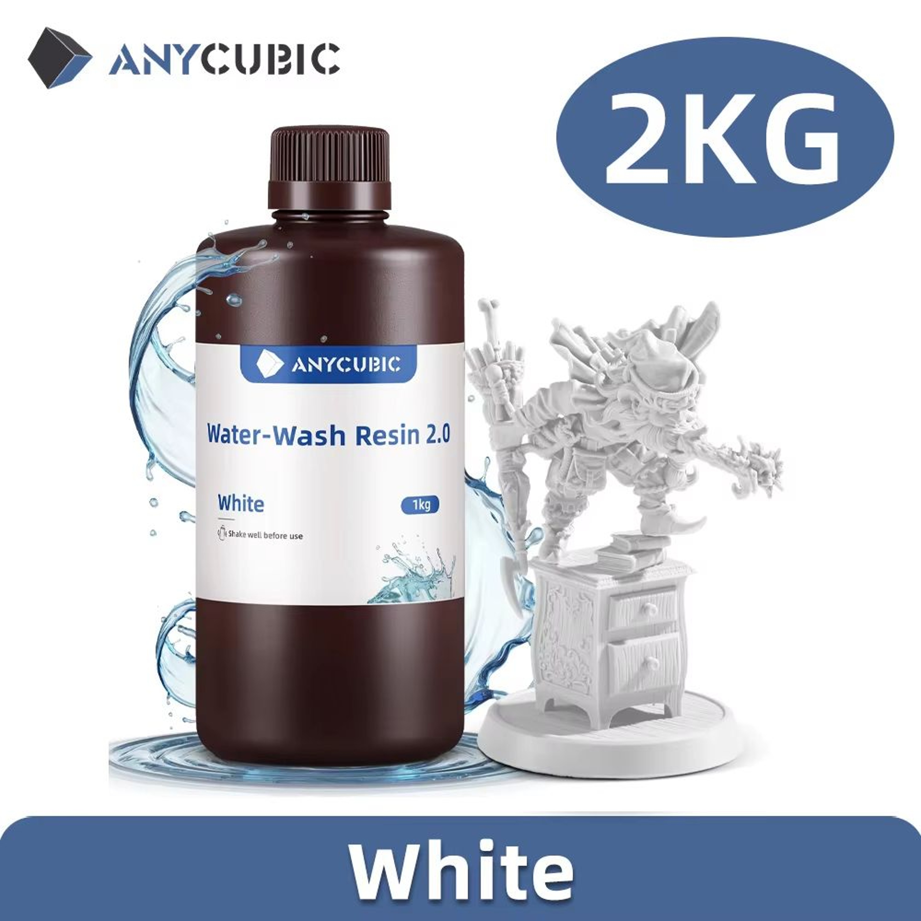 ANYCUBIC WaterWashable 3D Printer Resin  405nm UV Resin For DLP  LCD Printing 21