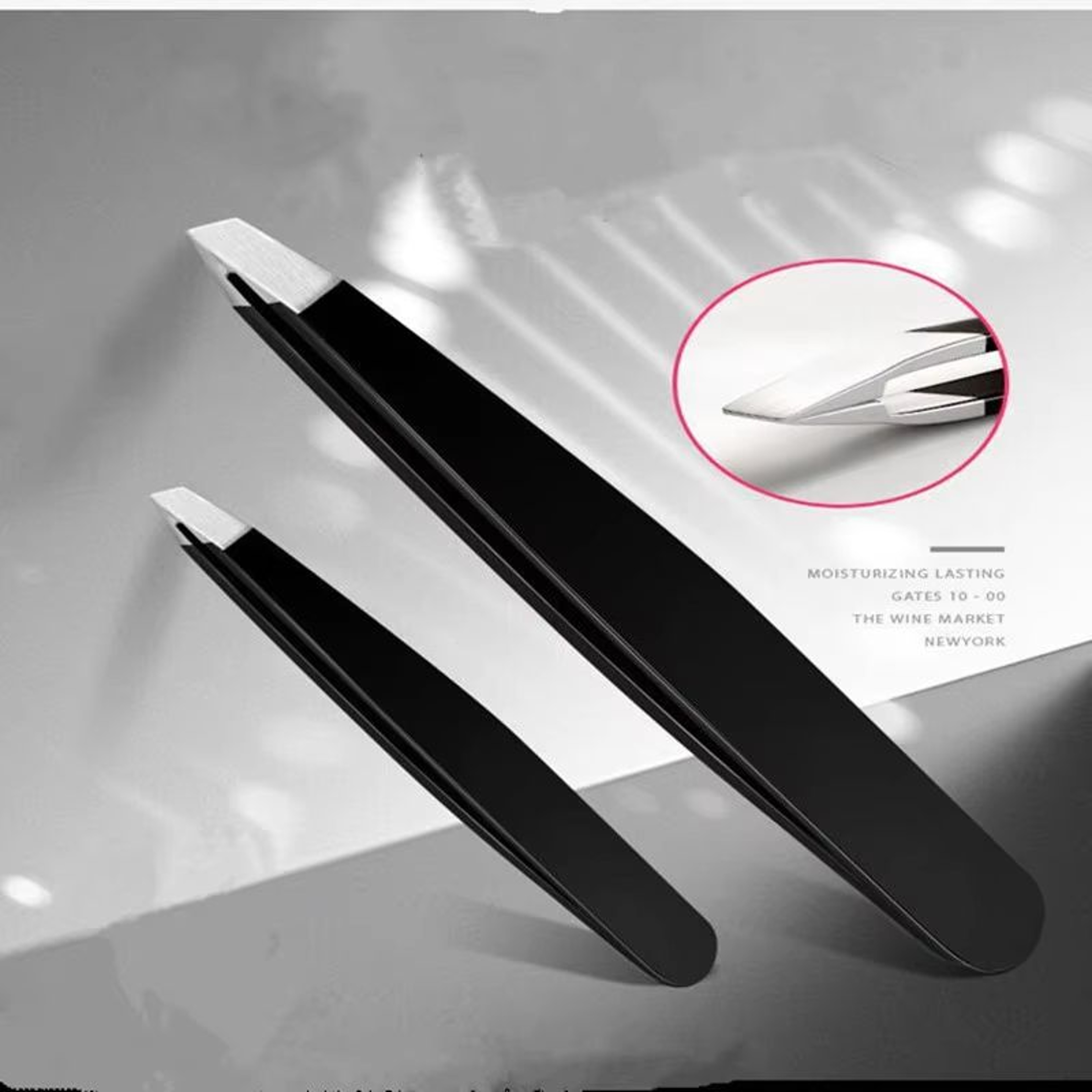 Precision Stainless Steel Eyebrow Tweezers  Slant Tip Hair Removal Tool For Makeup Eyelash Extensio 0