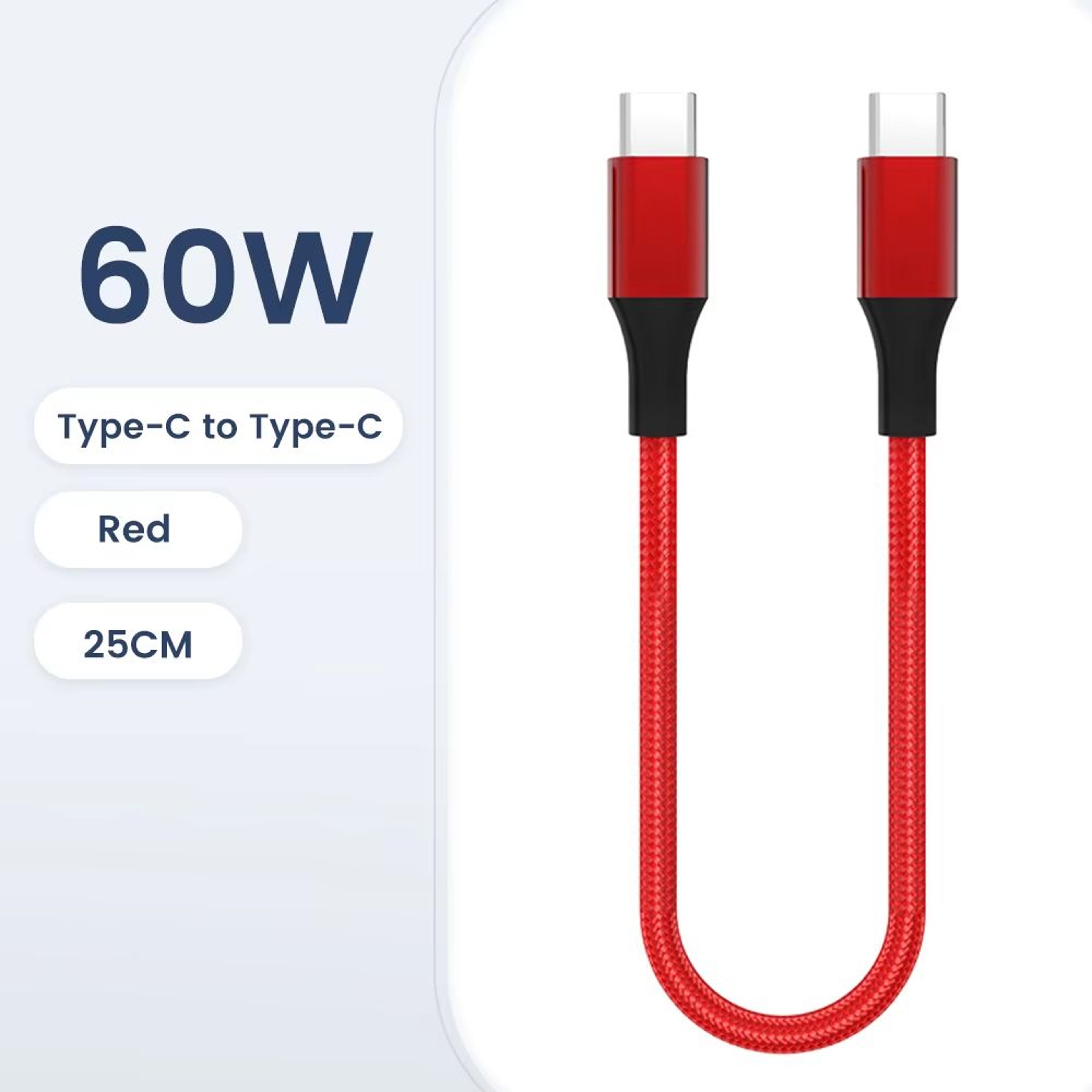 025m Short TypeC USB Fast Charging Cable  Portable Data Cable For IPhone Power Bank  Android Device 14