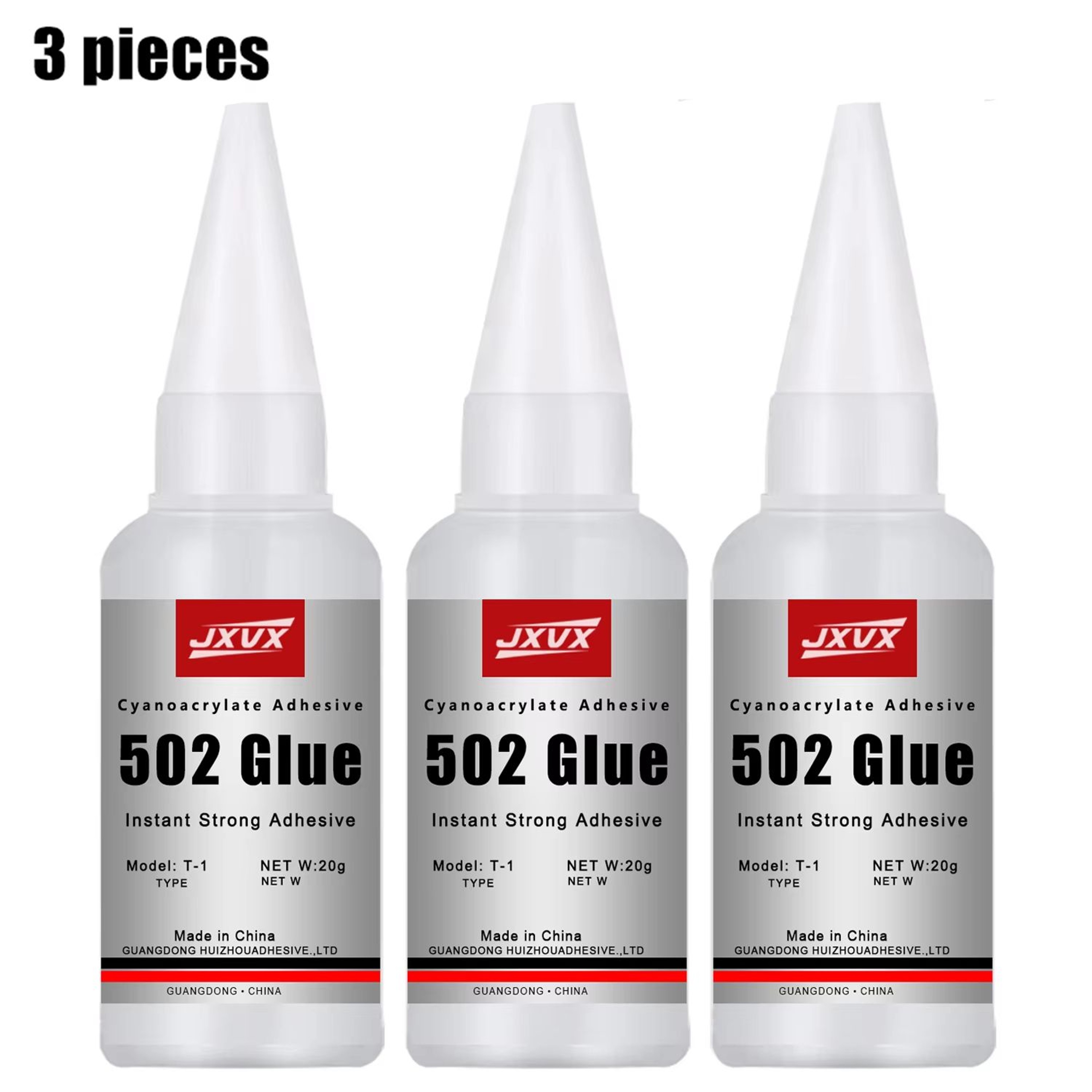 JXVX Super Bond 502 Instant Glue  QuickDrying Super Glue For Leather Wood Metal  Rubber 6