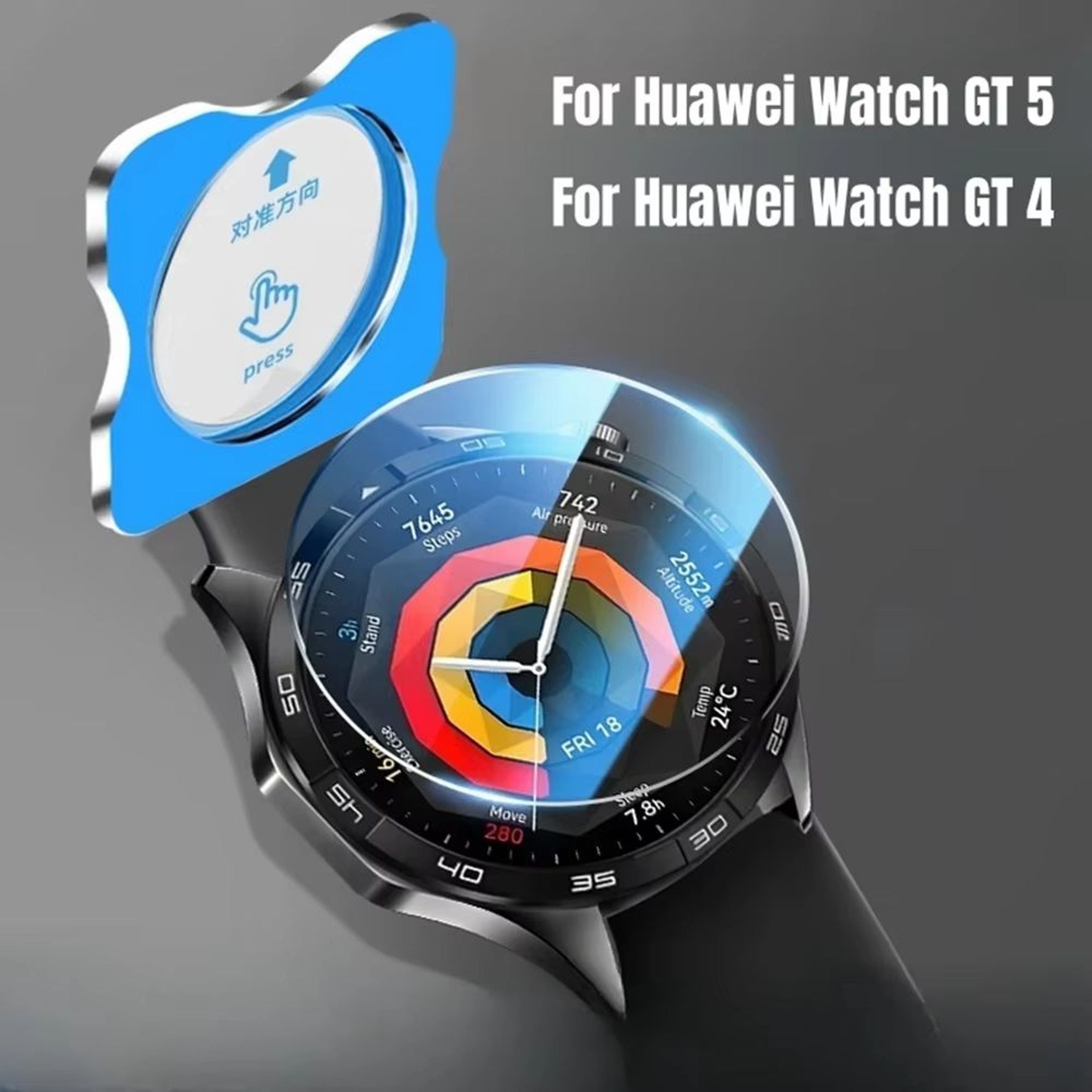 3Pcs Tempered Glass Screen Protector For Huawei Watch GT Series 0