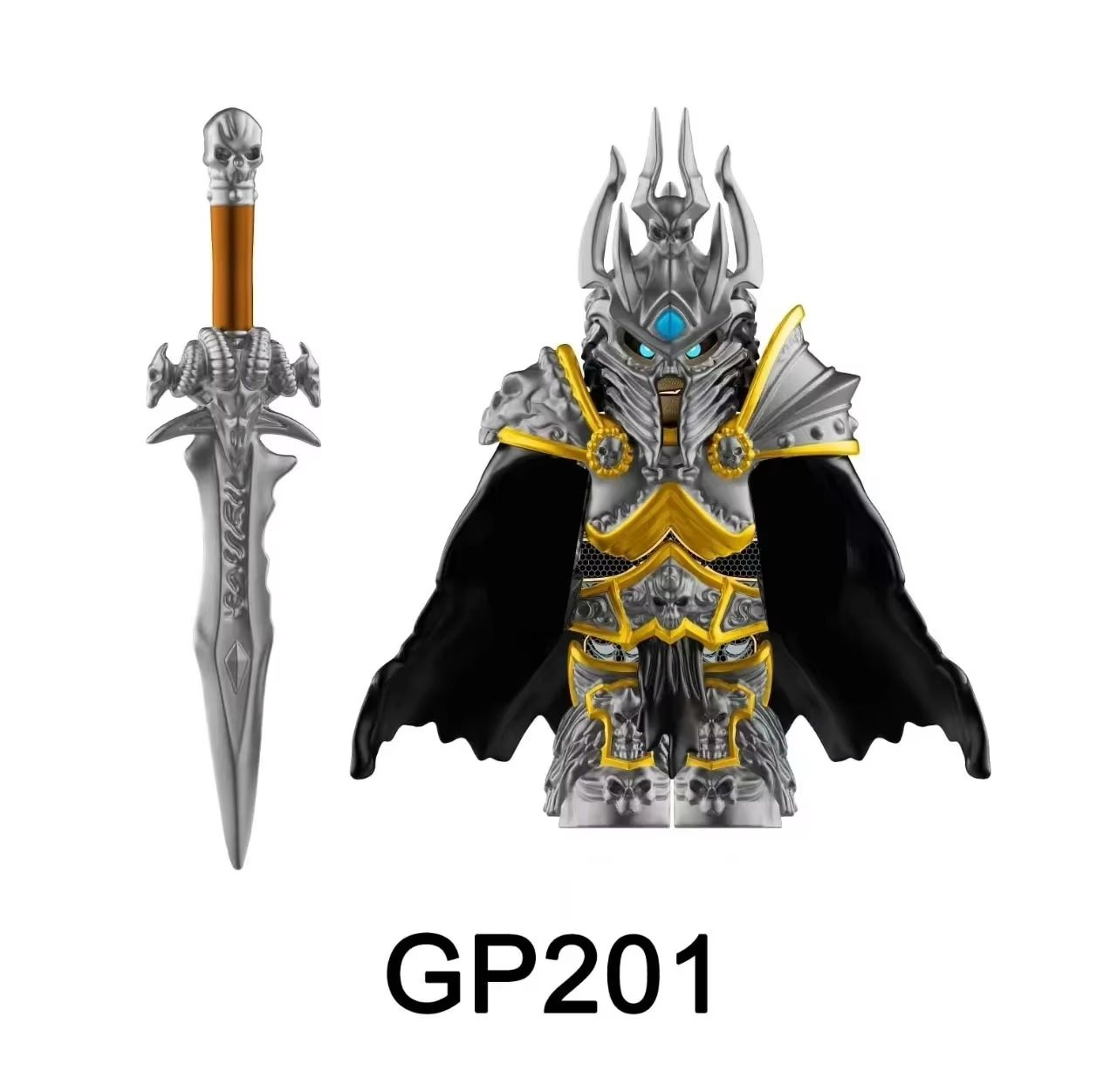 GP201 Lich King Medieval Knights Building Block Set  Round Table Anime Action Figure Collection 3