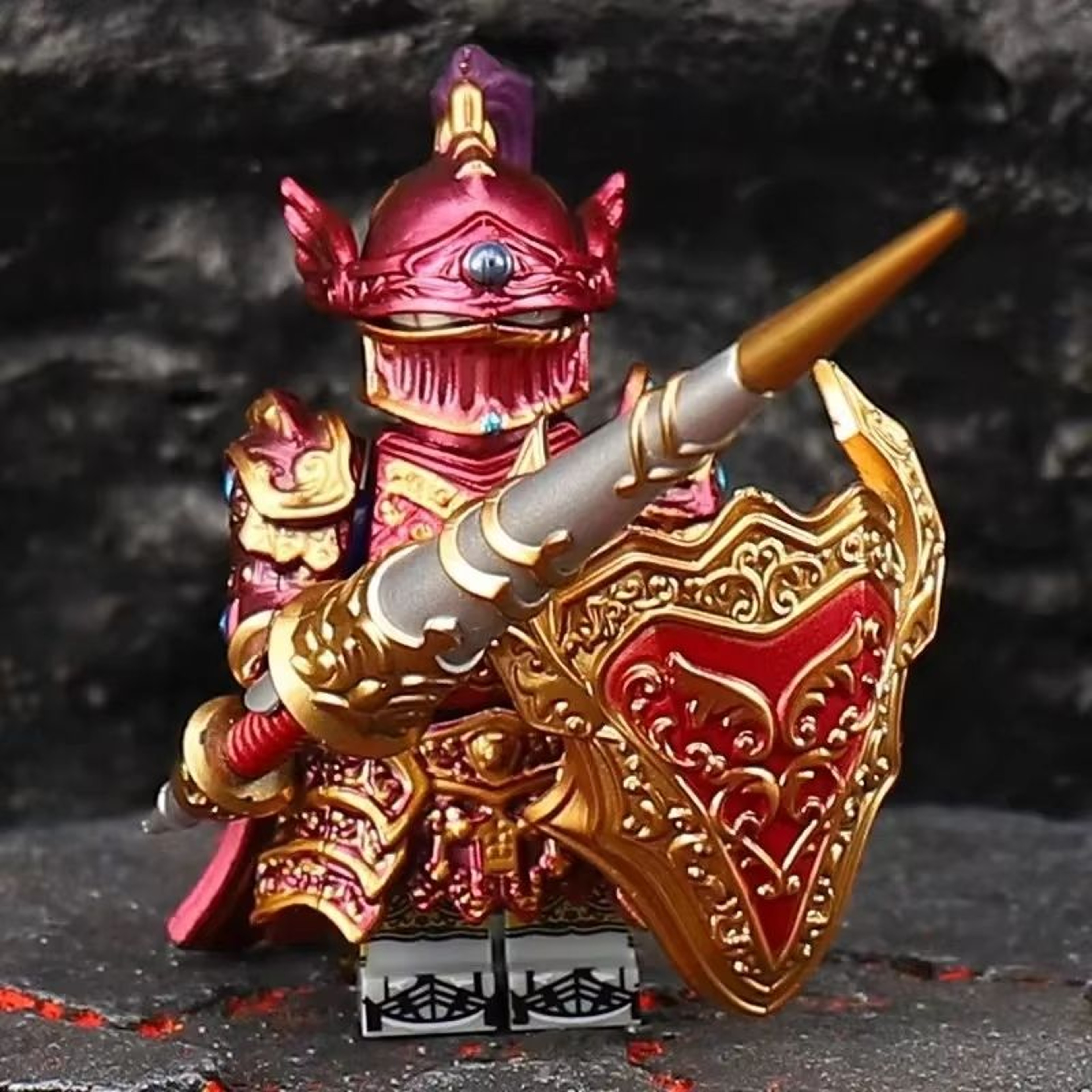 GP201 Lich King Medieval Knights Building Block Set  Round Table Anime Action Figure Collection 5