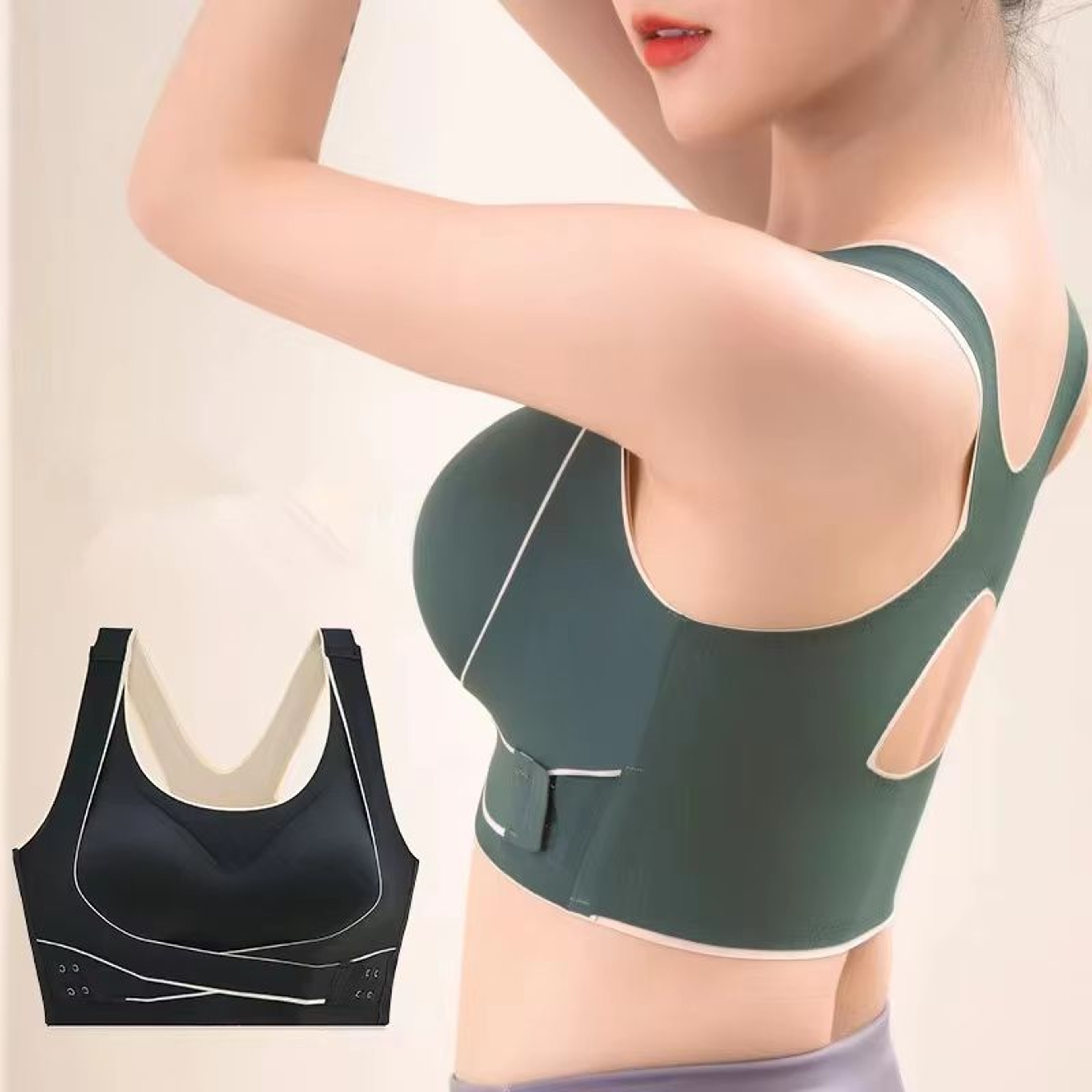 No Trace Womens Sports Bra  Shockproof Seamless And AntiSagging Yoga Vest 0