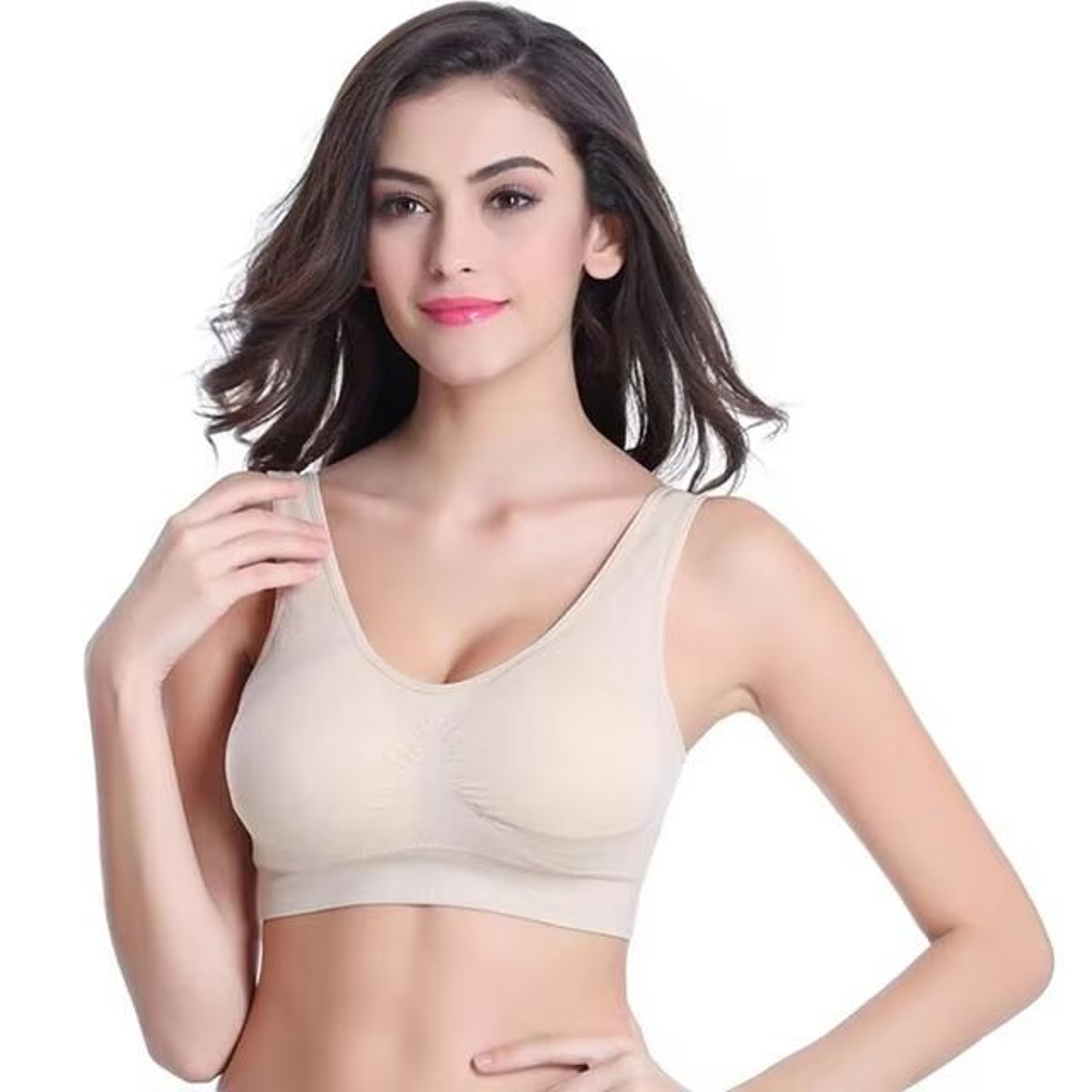 ComfortEase Plus Size Seamless Wireless Bra  Thin Adjustable And ZeroBondage Support 11