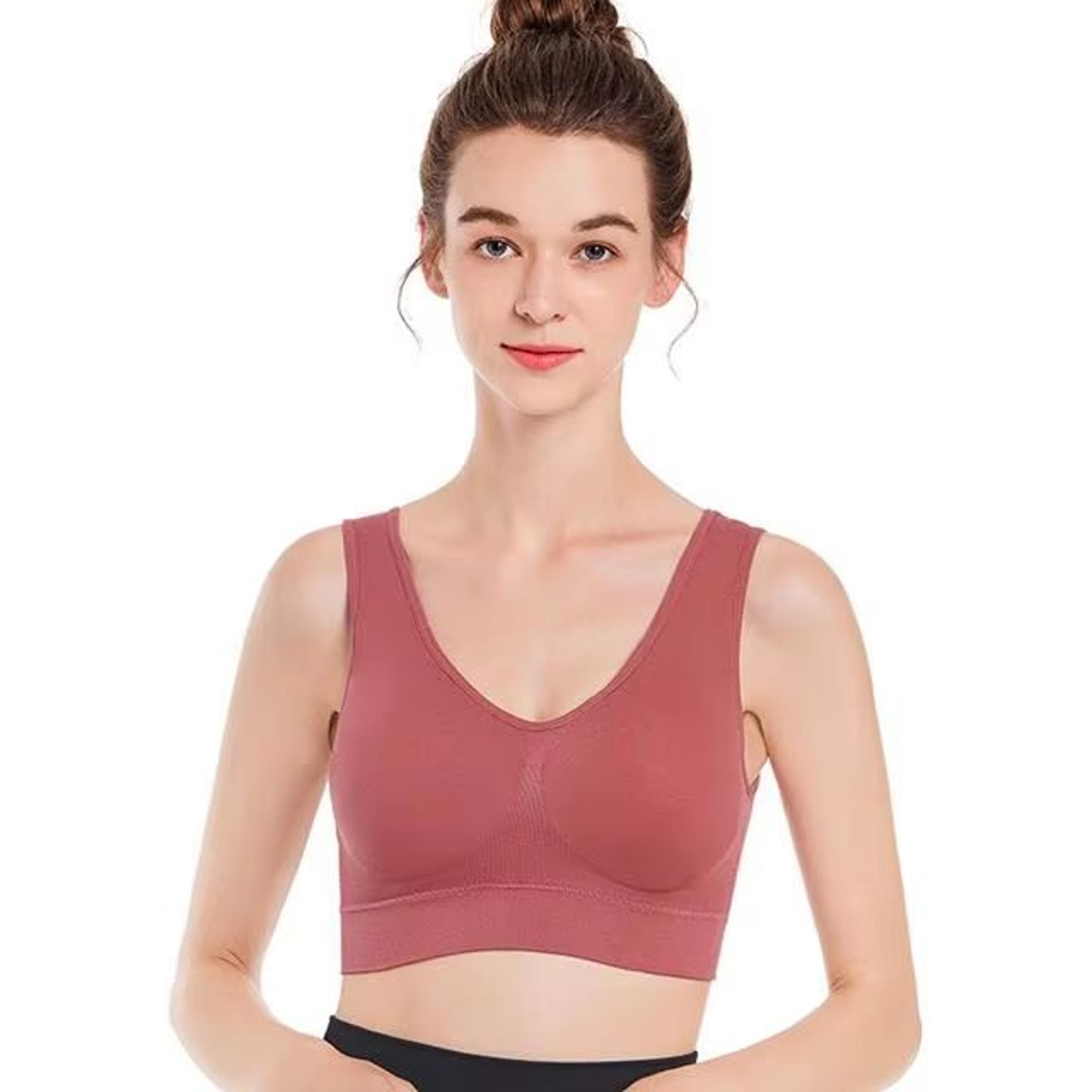 ComfortEase Plus Size Seamless Wireless Bra  Thin Adjustable And ZeroBondage Support 19