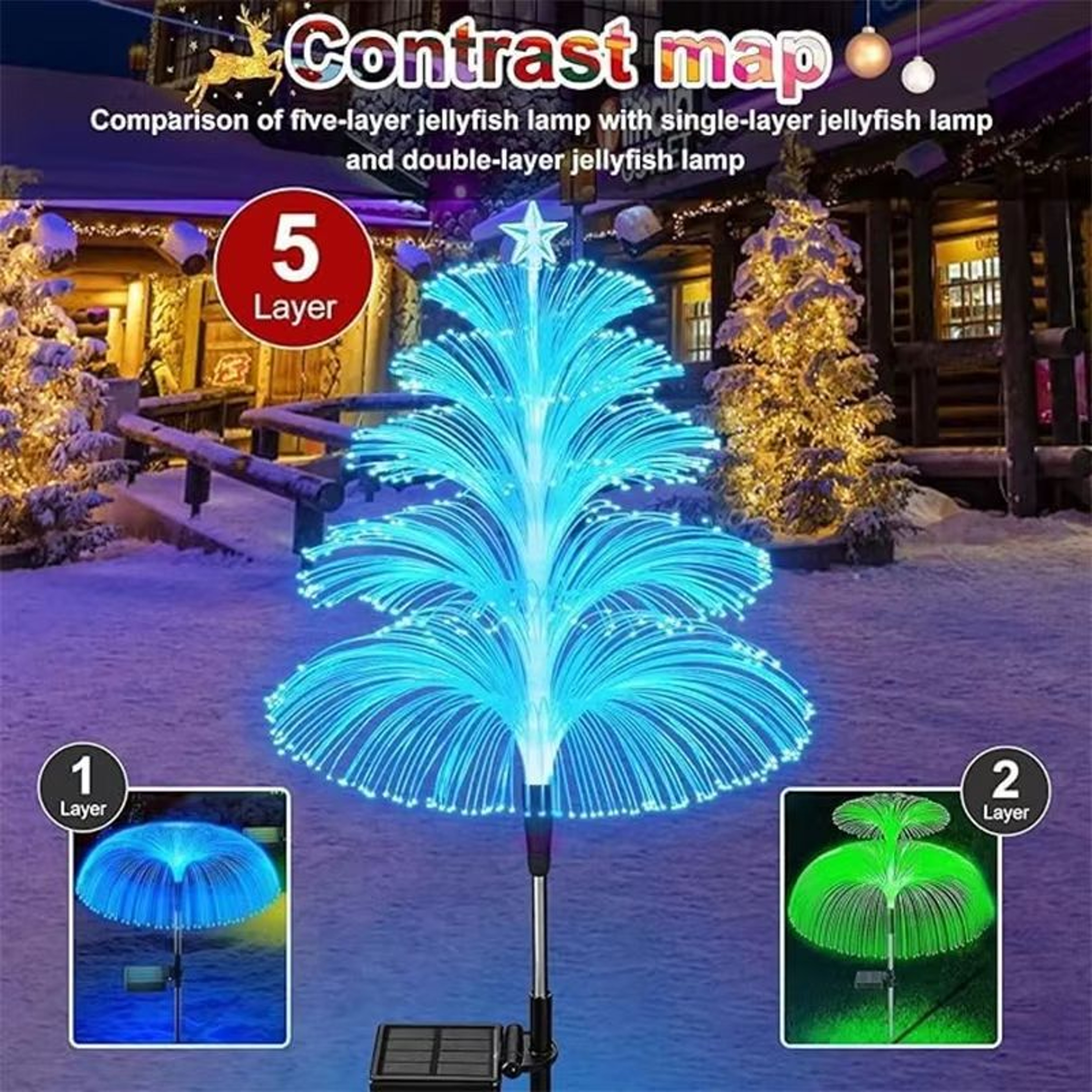 Solar Jellyfish Garden Lights  ColorChanging Outdoor Decorative Landscape Lamps 1