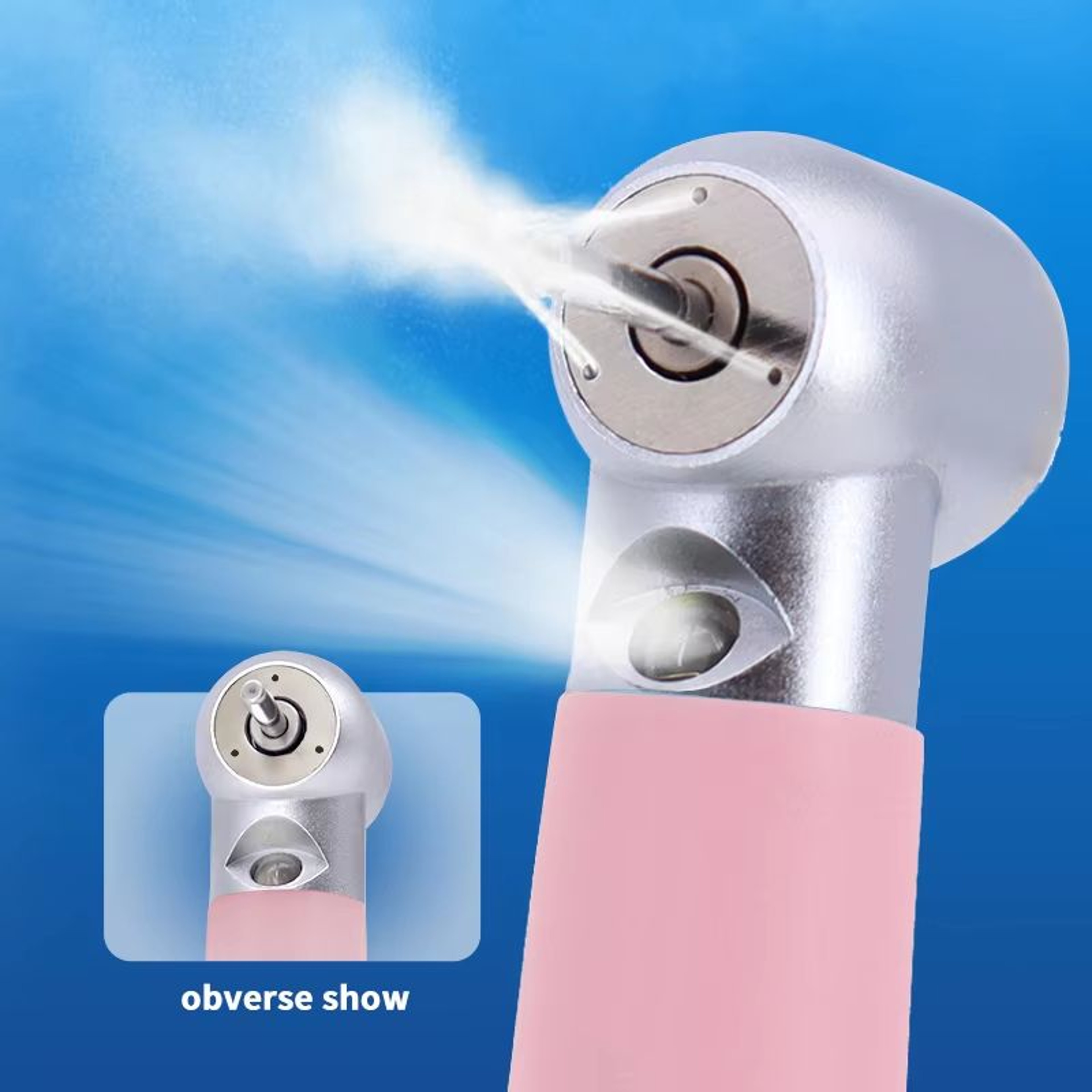 Pink Precision Dental Handpiece  HighSpeed Ceramic Bearing Tool With LED Light And Water Spray 0
