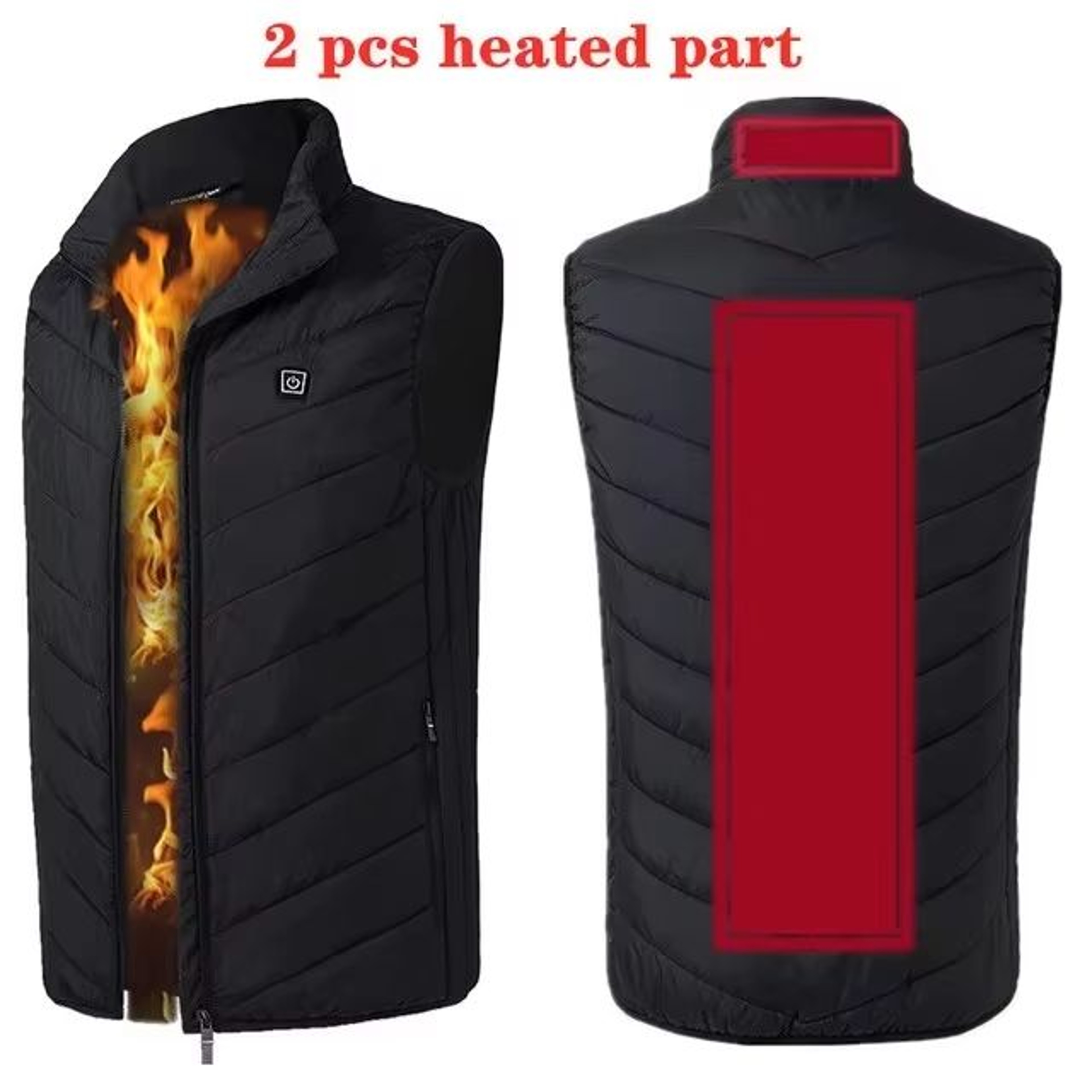 USB Infrared 17Zone Heated Vest  Mens Electric Winter Warming Jacket For Outdoor Sports  Hiking 6