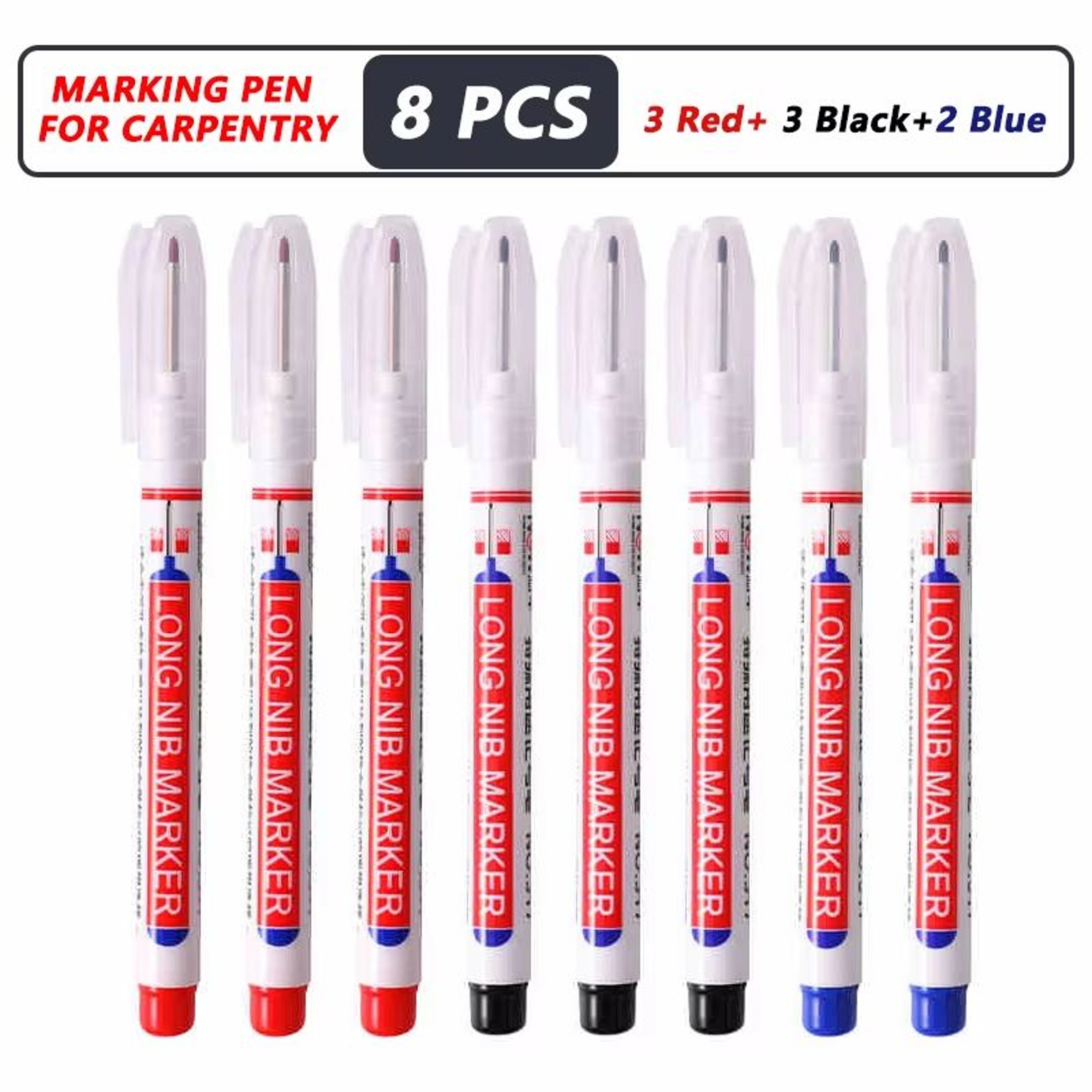 ProMark Deep Hole Marker Pen  20mm Long Nib Waterproof Industrial Marking Tool For Wood Metal  Cons 7