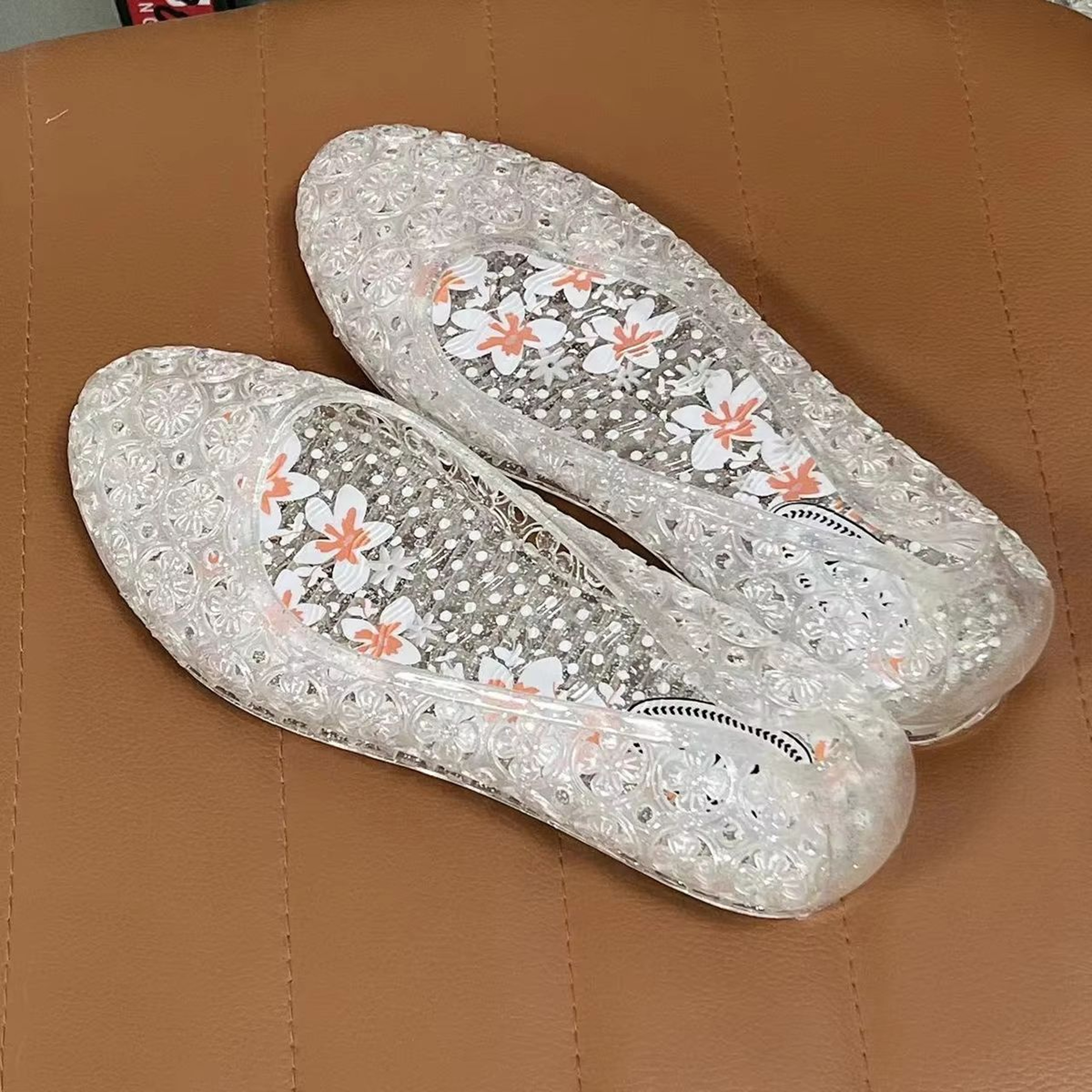 CrystalWave Womens Sequin Jelly Sandals  Lightweight Flat Beach Shoes For Everyday Comfort 12
