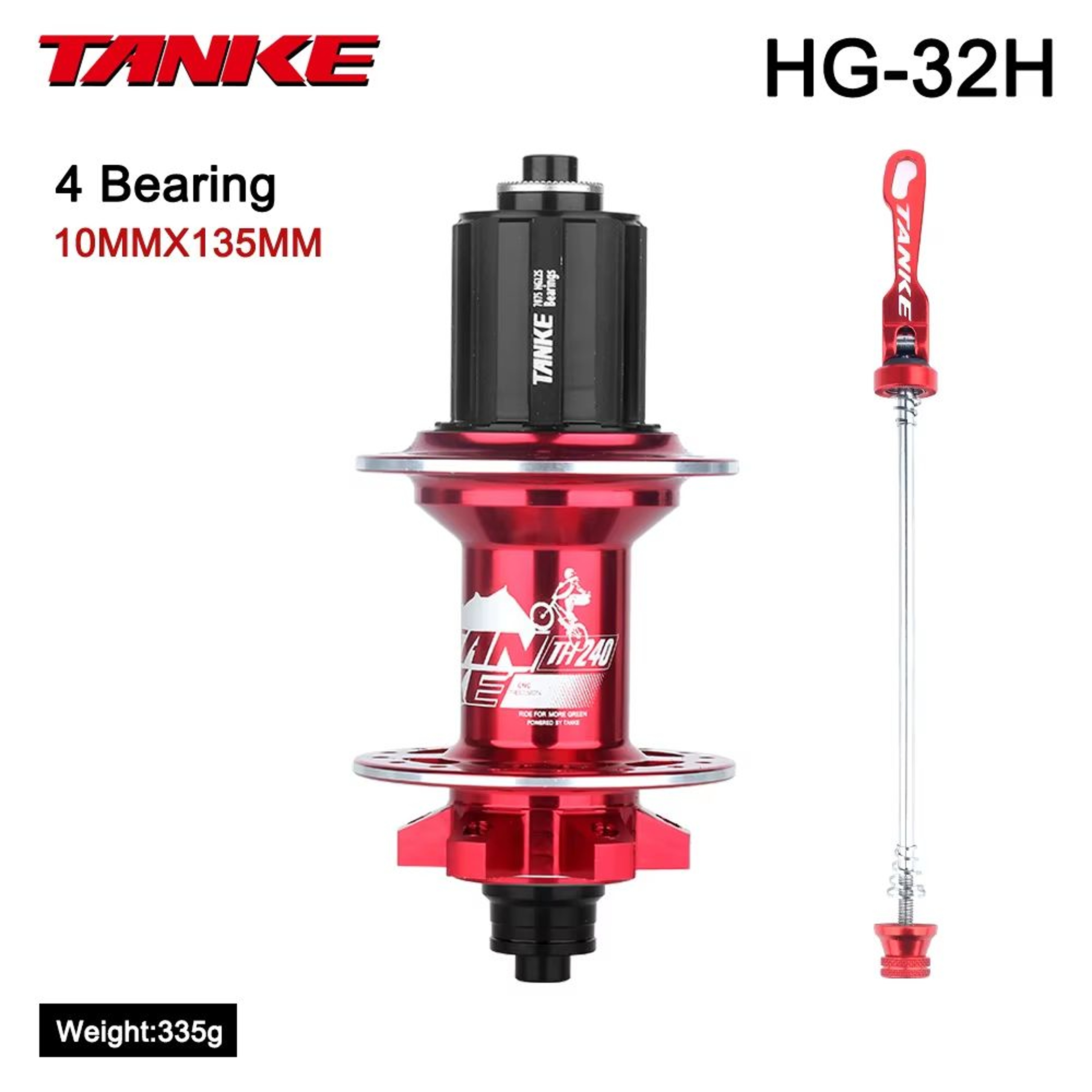 Universal TANKE 120 Click Hub  FrontRear 3236Hole Disc Brake MTB Hub For 812 Speed 16