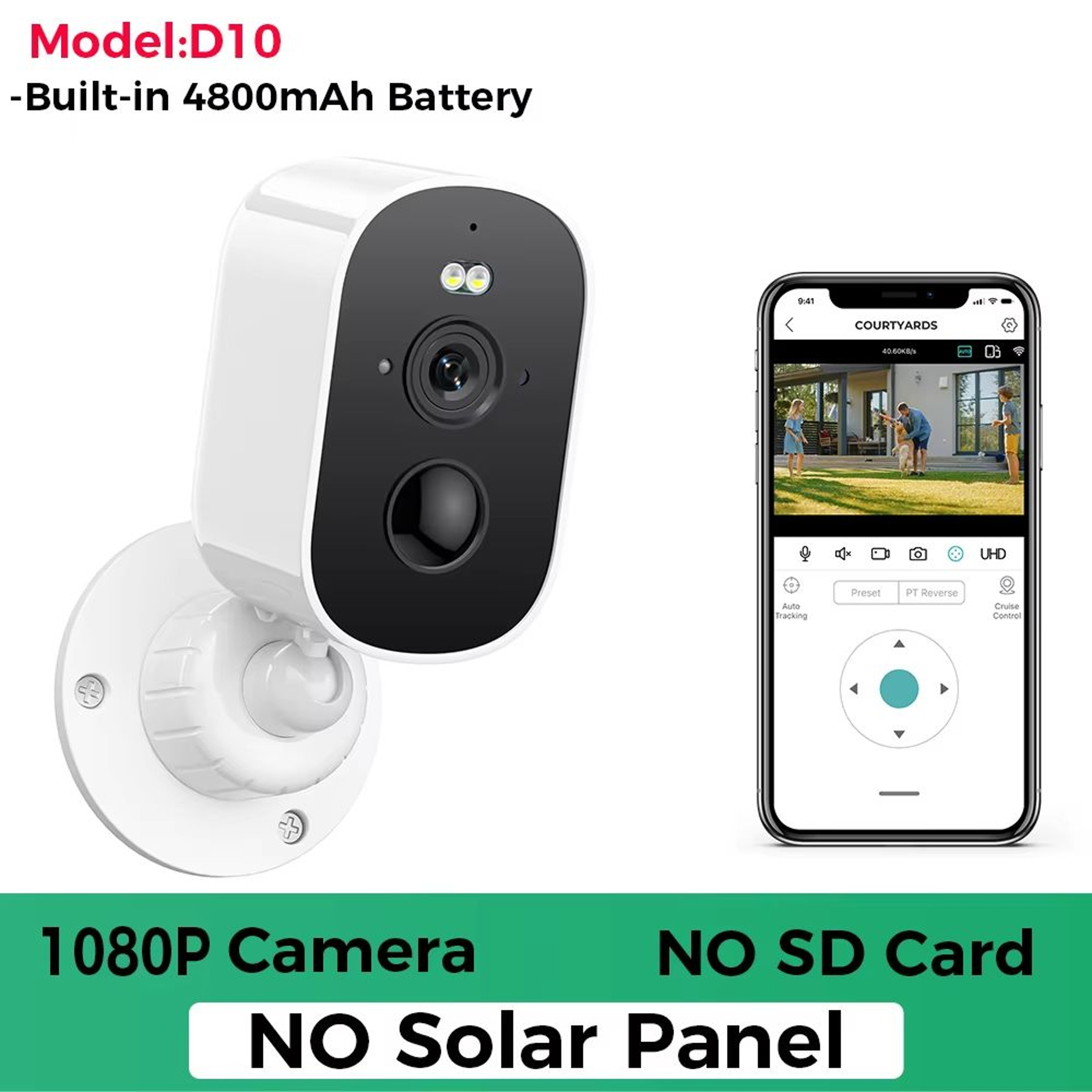 1080P Solar WiFi Outdoor Security Camera With Motion Detection  TwoWay Audio 10