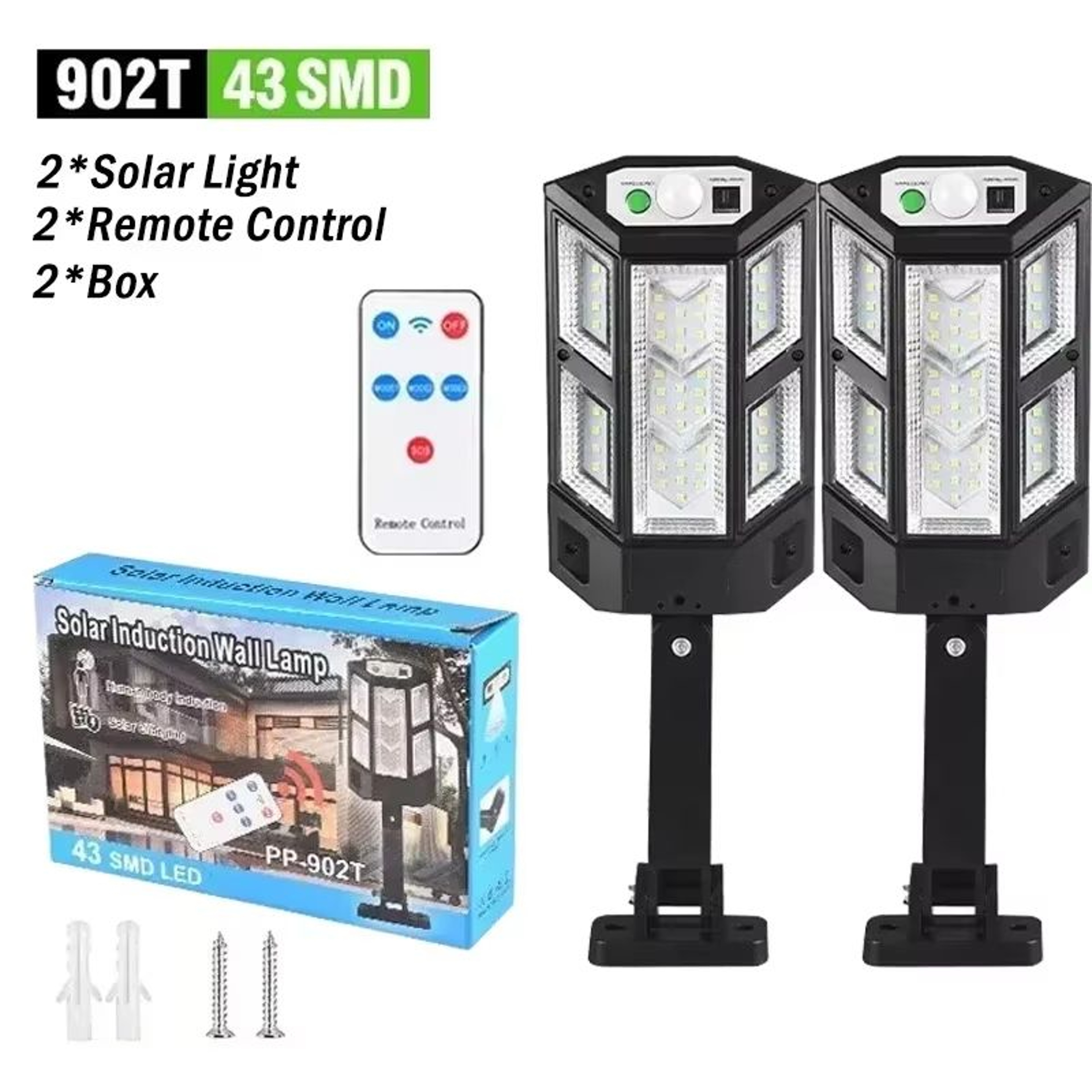 Powerful LED Solar Outdoor Wall Lamp With Motion Sensor 12