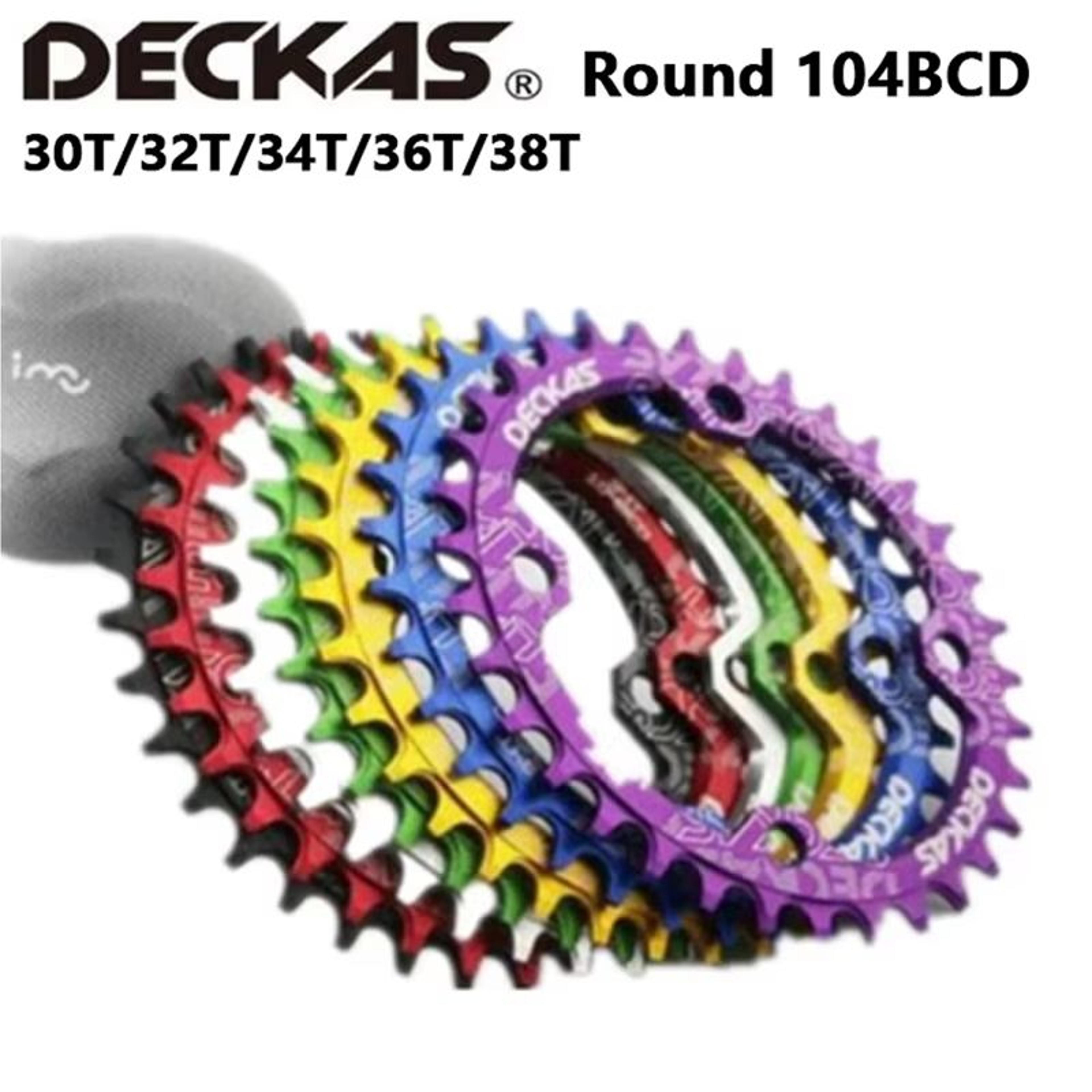 Deckas 104BCD Narrow Wide Chainring  Precision CNC MTB Chainring For 1x Drivetrains 32T34T36T38T Op 0
