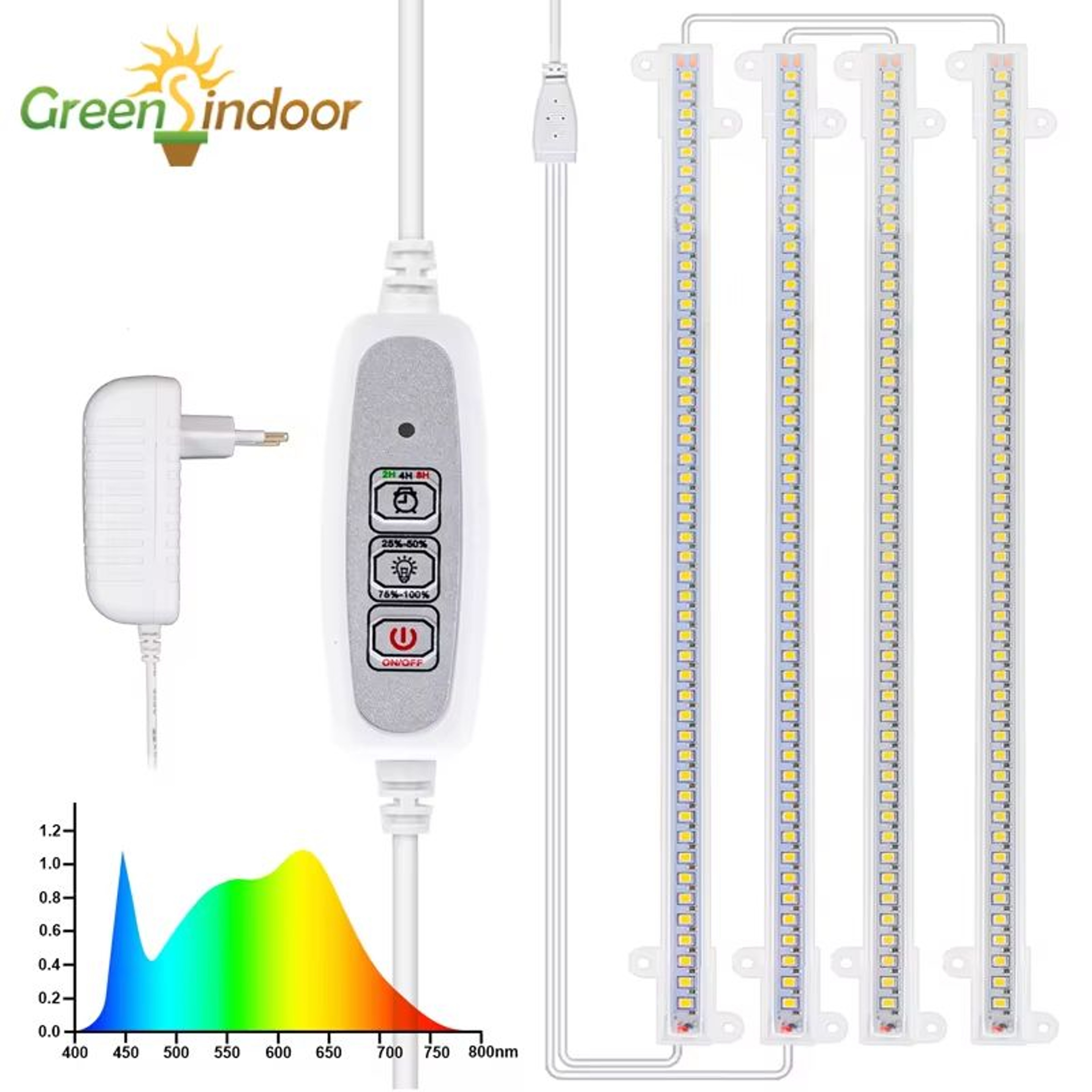 Indoor LED Grow Light With USB Timer  Full Spectrum Phyto Lamp For Plants 0