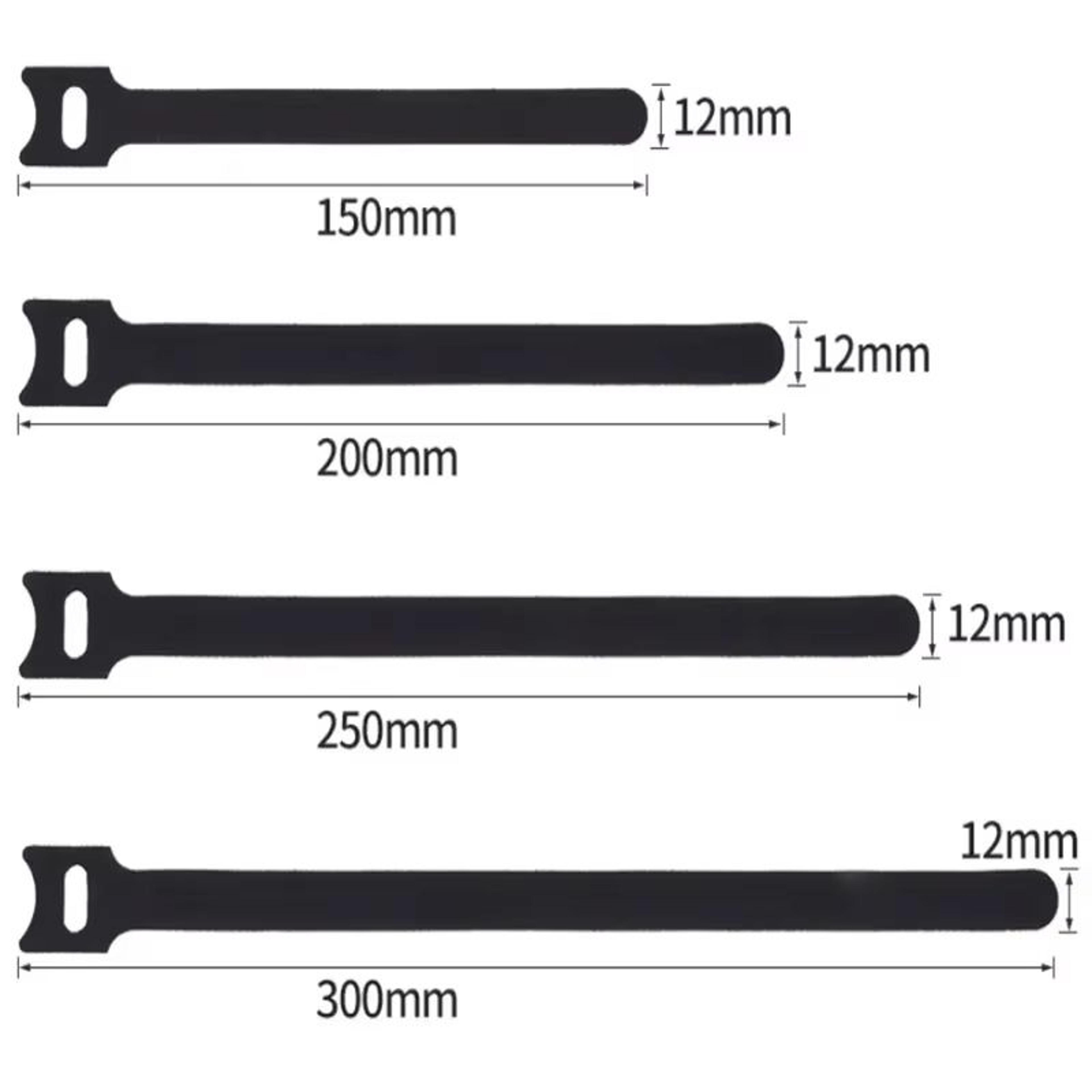 50Pcs Reusable Cable Ties  Adjustable Nylon Cord Management Straps 0