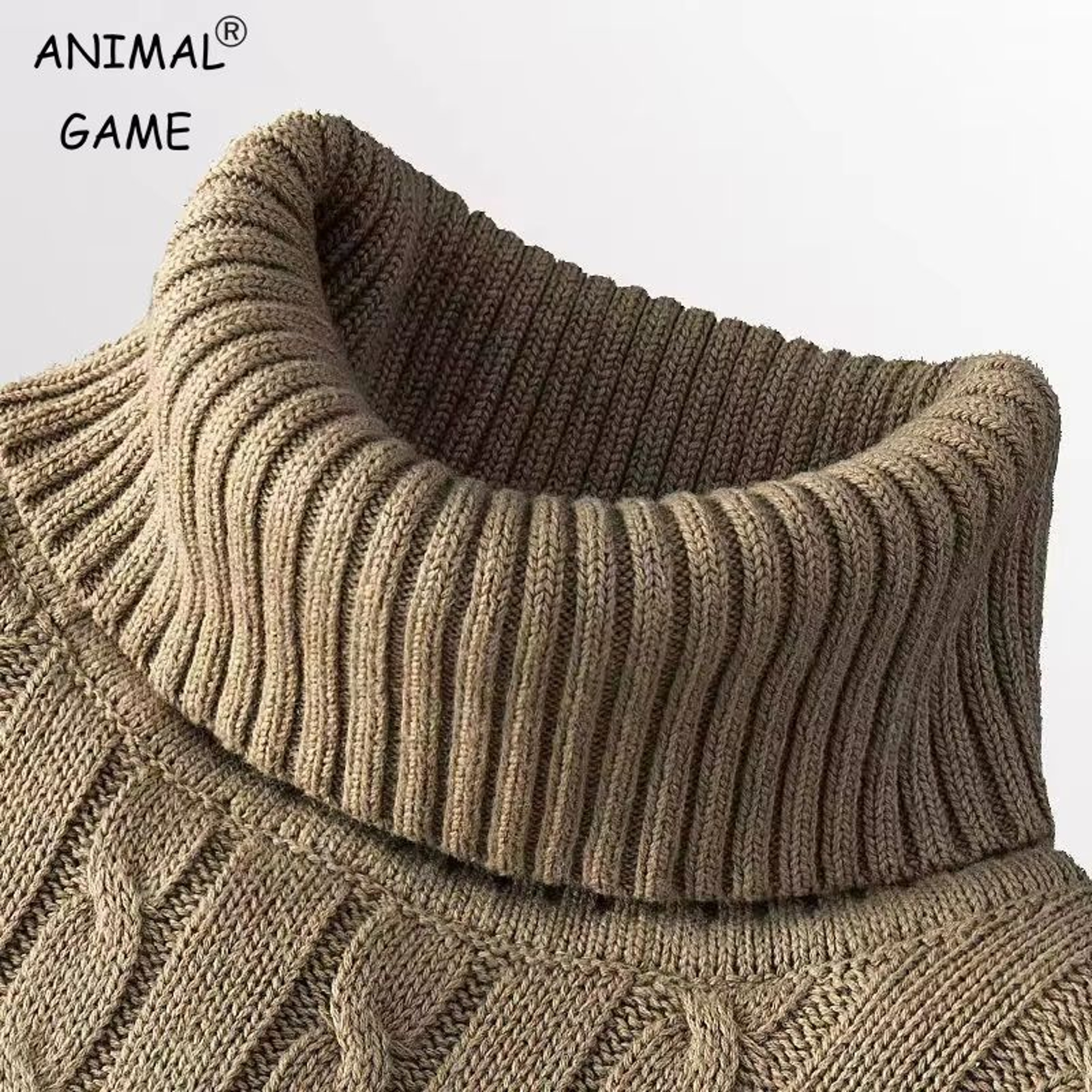 Mens Turtleneck Sweater  Casual Rollneck Knitted Wool Jumper For Warmth 0